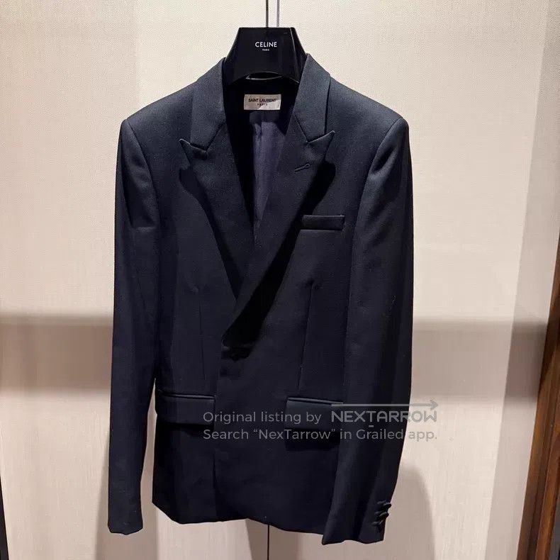 Saint Laurent Paris Saint Laurent Paris Contrasting Collar Smoking Suit i Size US S / EU 44-46 / 1 - 1 Thumbnail