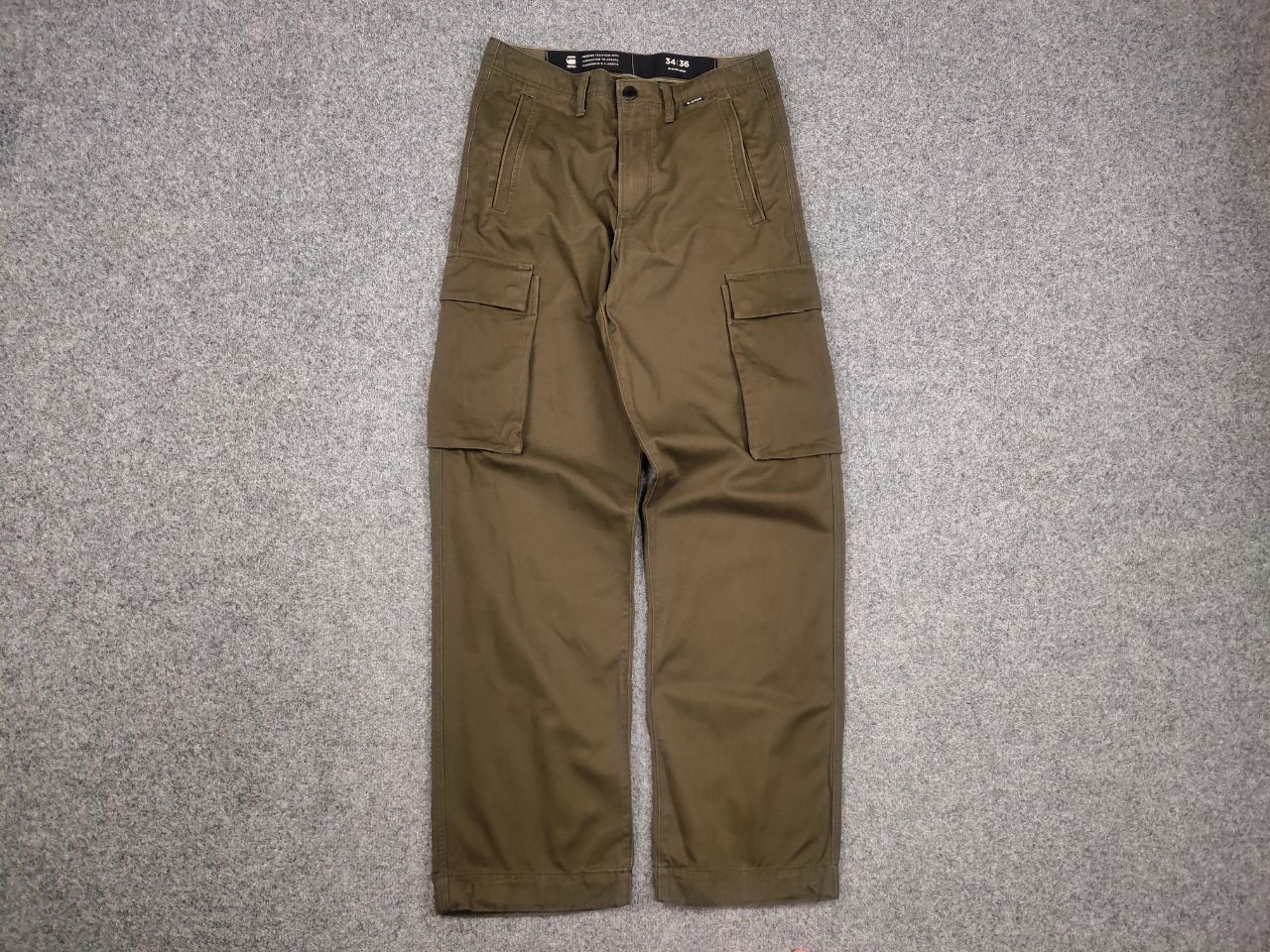 G-Star G Star Raw Renato Straight Military green Canvas Cargo Pants Size US 34 / EU 50 - 7 Thumbnail