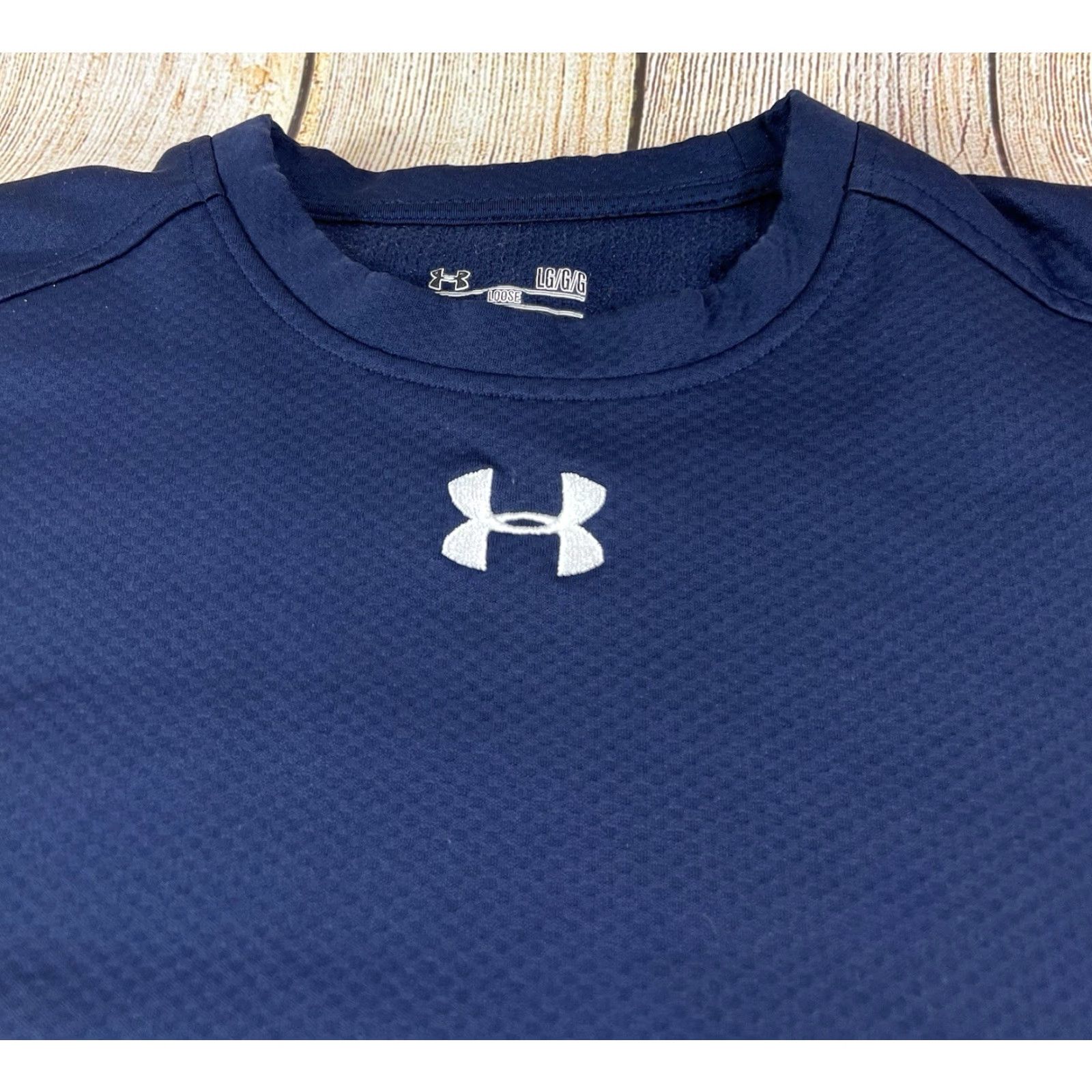 Under Armour Under Armour Mens Long Sleeve Shirt AllSeason Blue L Casual Activewear Pullover Size US L / EU 52-54 / 3 - 4 Thumbnail