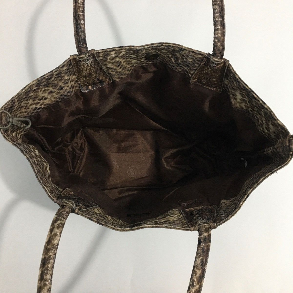 Japanese Brand Kenzia Leather Snake Skin Totebag Size ONE SIZE - 8 Thumbnail