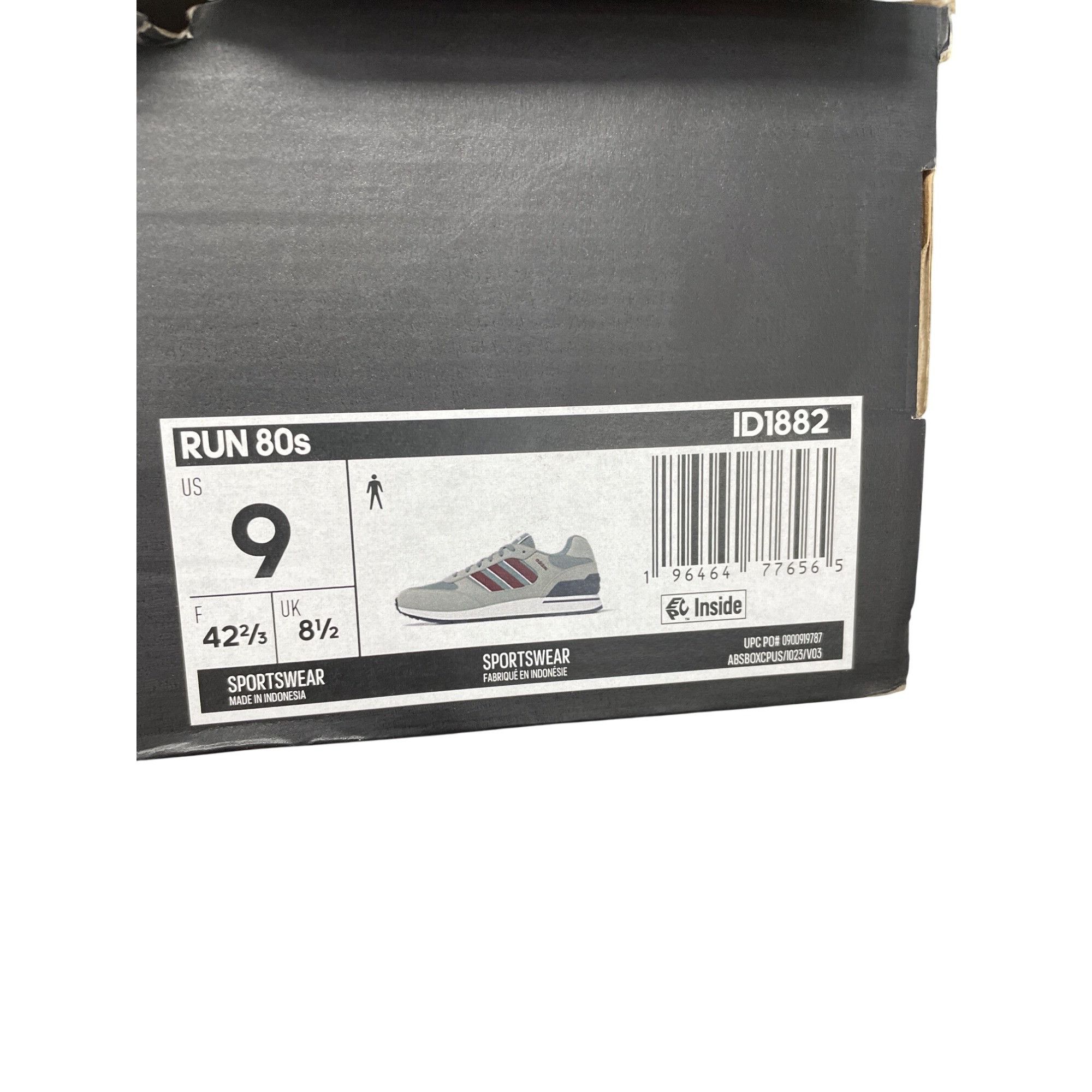 Adidas Adidas Run 80s Mens gray burgandy running Sneakers shoes Siz Size US 9 / EU 42 - 15 Thumbnail