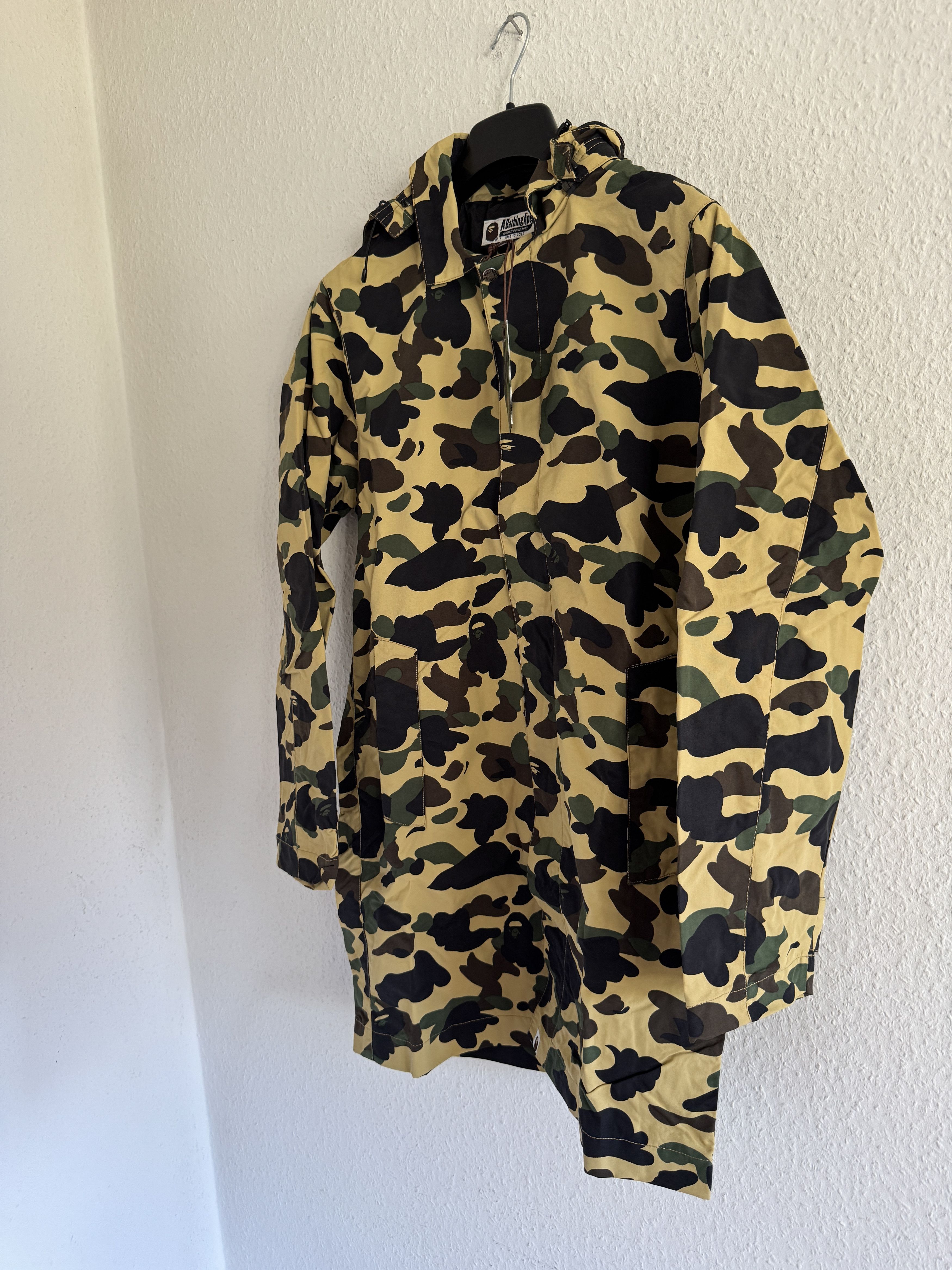 Bape 1st Camo Hooded Coat – Yellow Camo Size US M / EU 48-50 / 2 - 2 Thumbnail