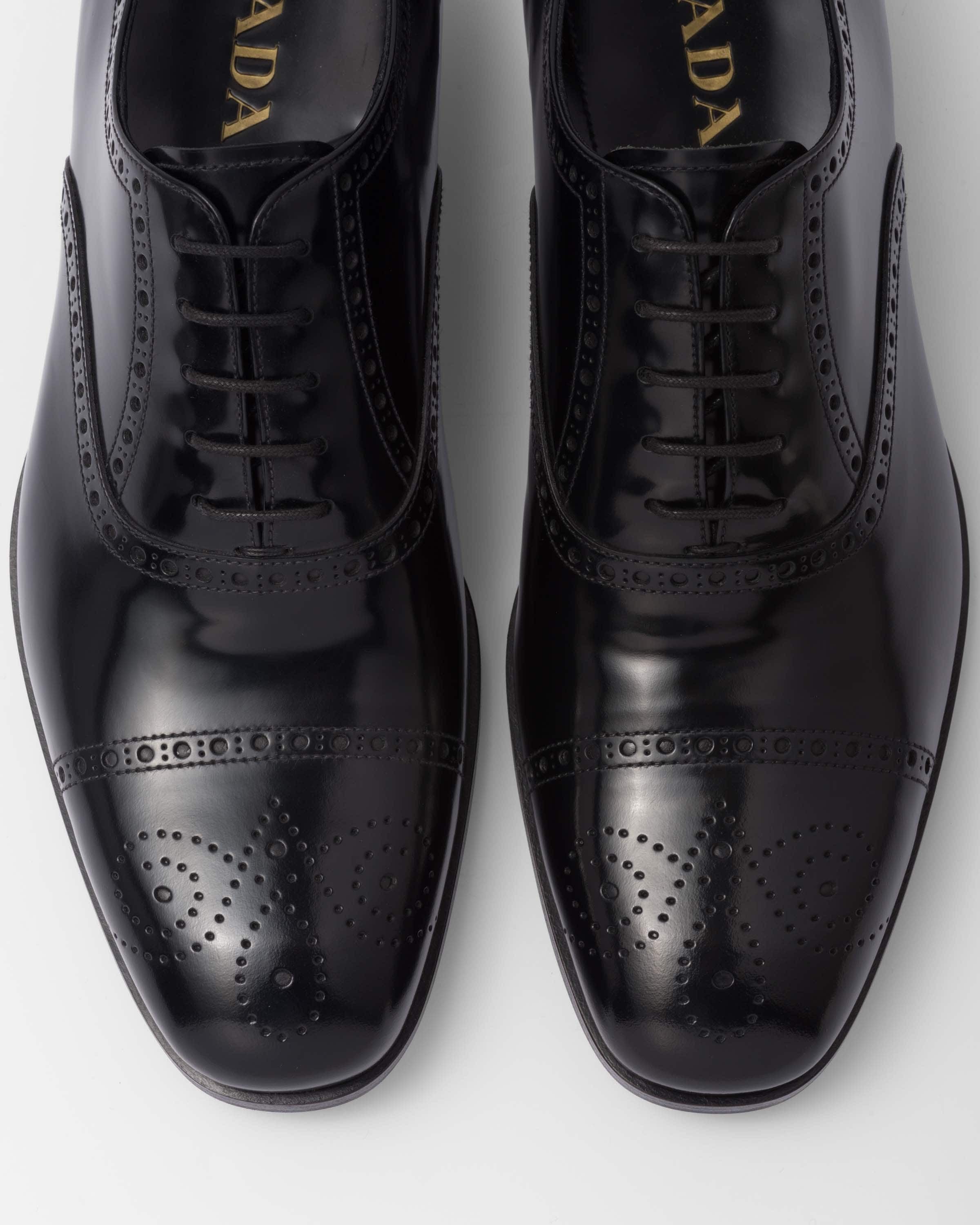 Prada o1mt1gz0225 Brushed Oxford Brogue Shoes in Black Size US 13 / EU 46 - 6 Thumbnail