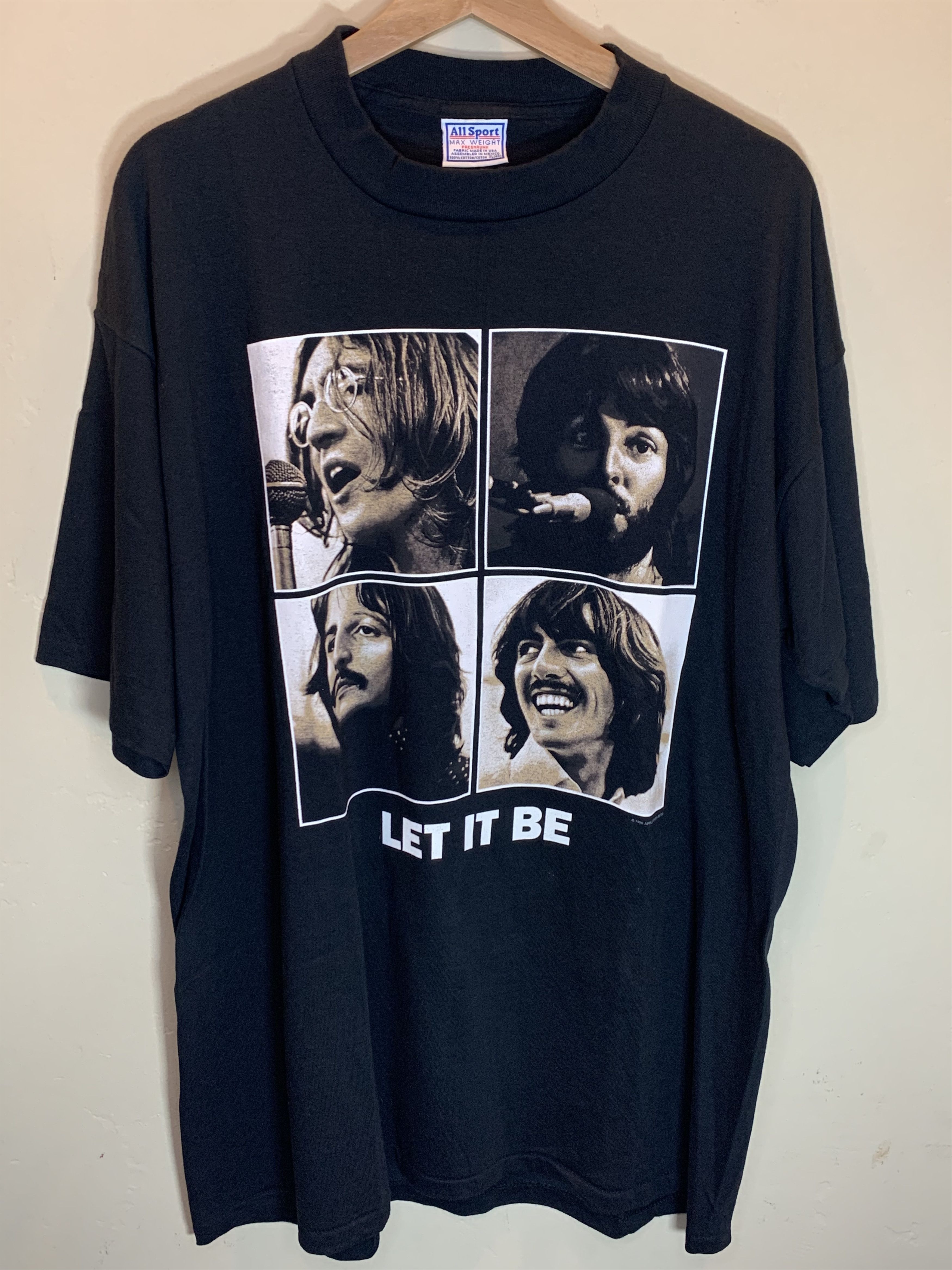 Band Tees RARE Vintage 90s The Beatles Let It Be Single Stitch T-Shirt Size US XL / EU 56 / 4 - 1 Thumbnail