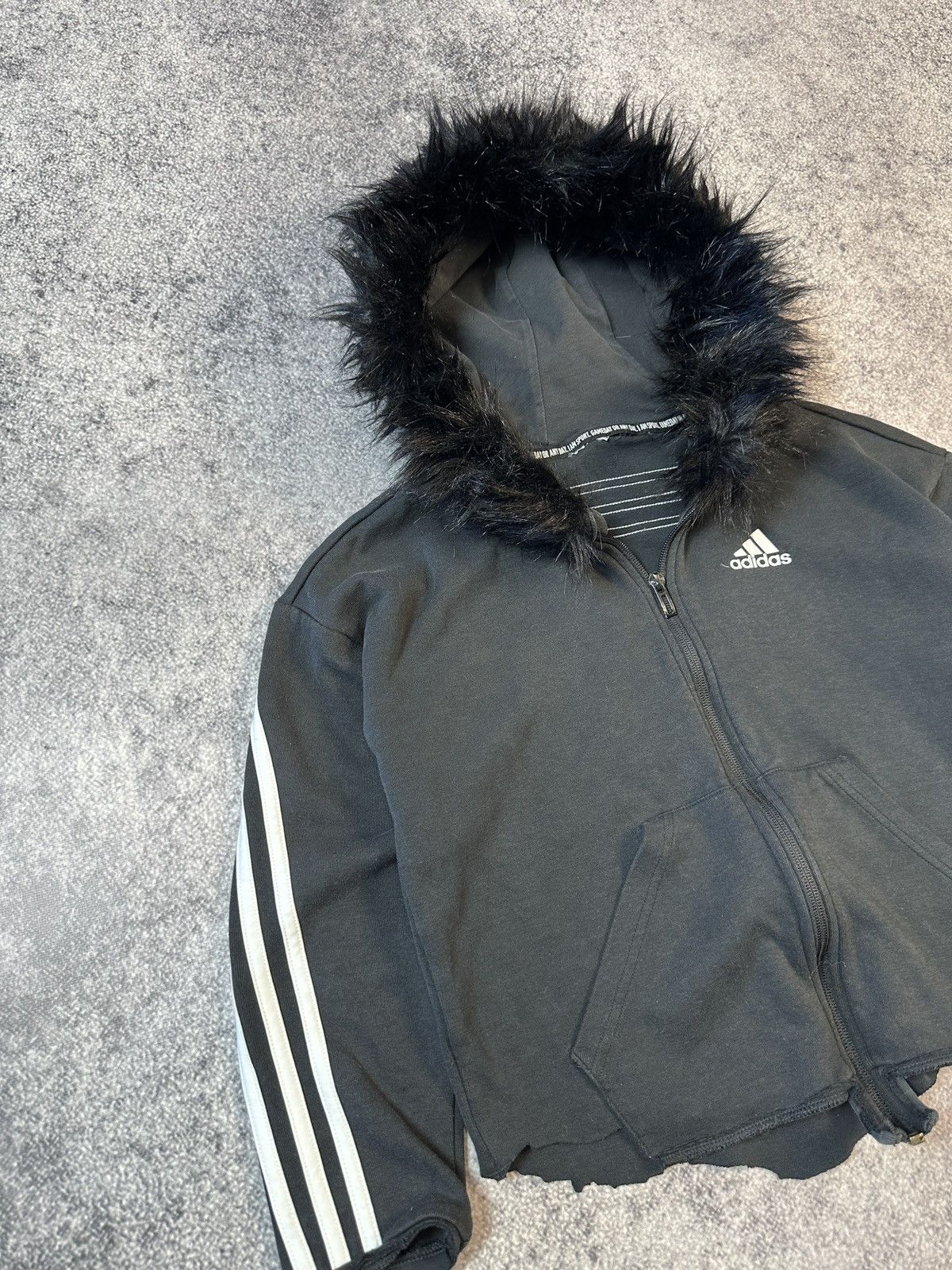 Adidas Y2K Vintage Adidas Zip Up Hoodie Opium Style Avant Garde Alt Size XS / US 0-2 / IT 36-38 - 2 Thumbnail