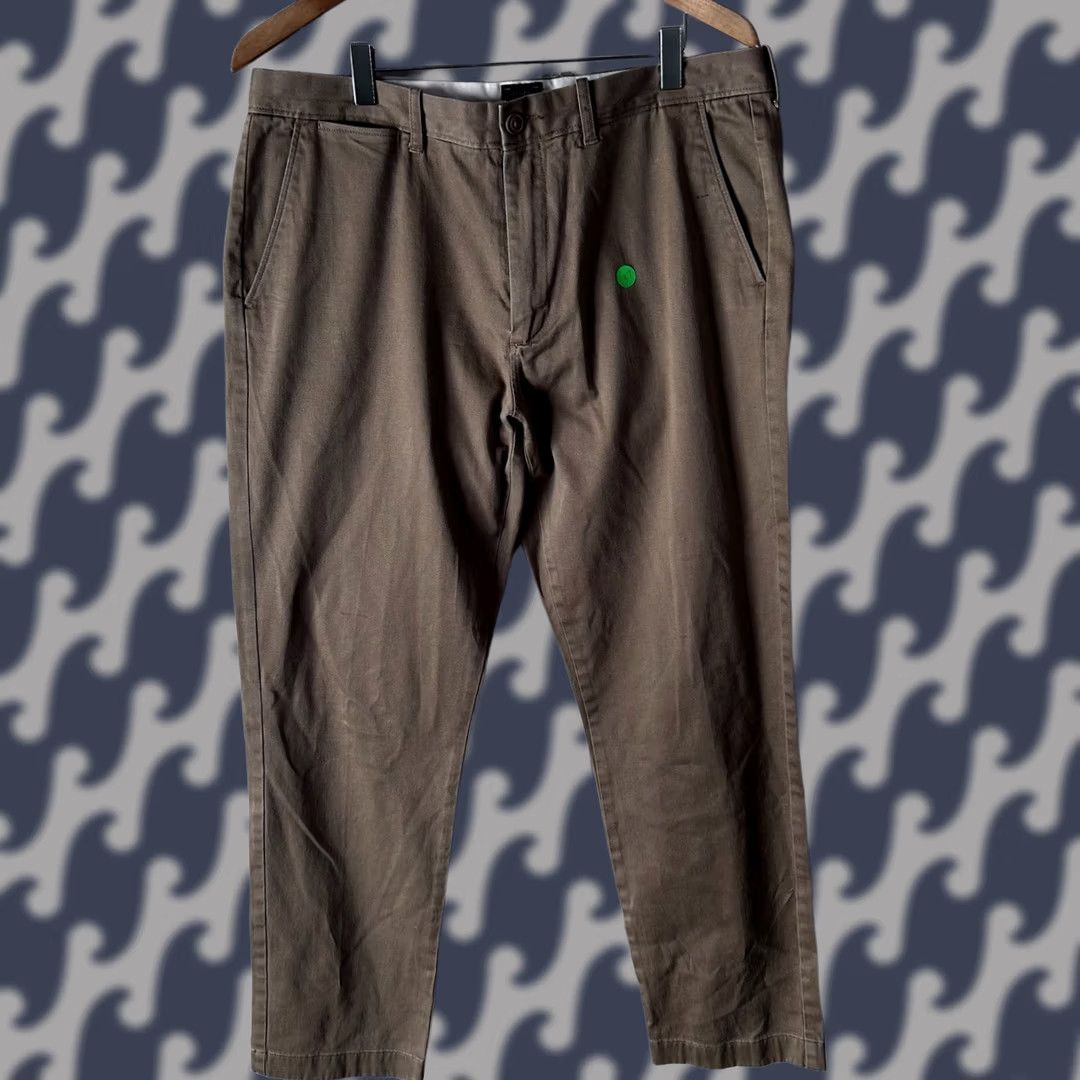 J.Crew J.Crew Chino Pants 484 Mens 35x32 Brown Cotton Twill Casual Trousers Size US 35 - 1 Thumbnail
