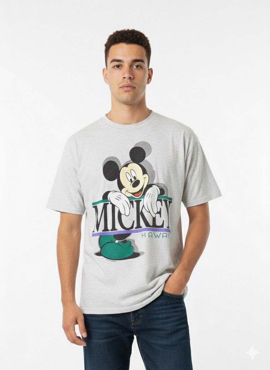 Mickey Mouse 90s Mickey Hawaii Back Heat Sherrys Tshirt A931 Size US XL / EU 56 / 4 - 3 Thumbnail