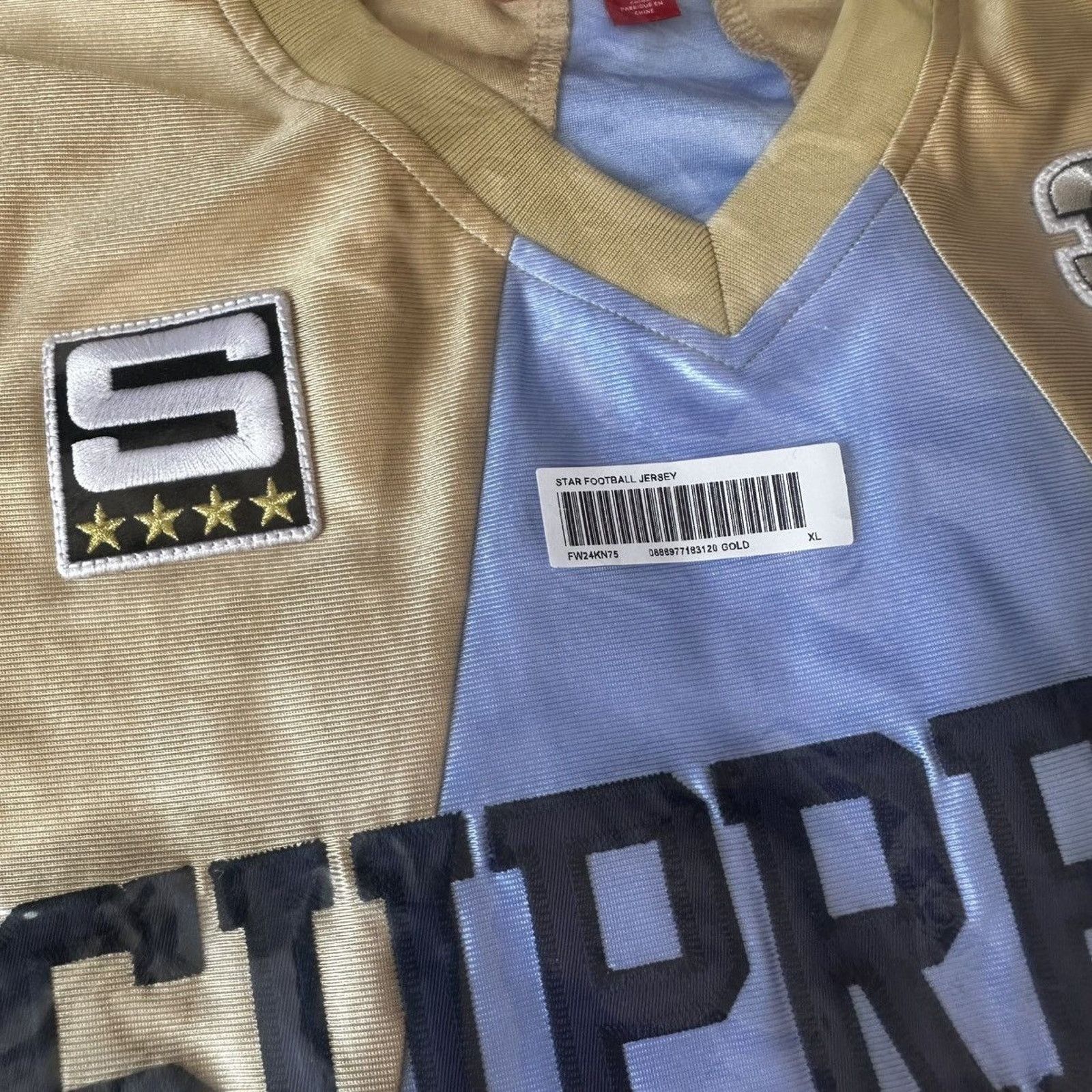 Supreme Supreme Star Football Jersey Gold – Size XL – Brand New Size US XL / EU 56 / 4 - 2 Thumbnail