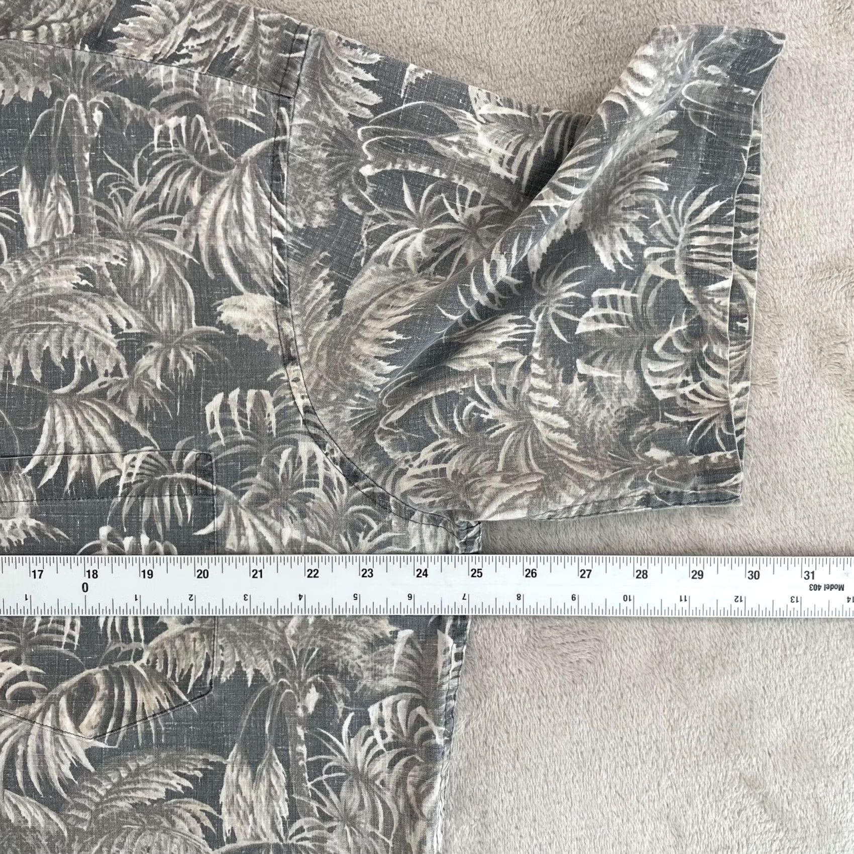 Reyn Spooner VINTAGE Reyn Spooner Shirt Men XL Grey Floral AOP Made in USA Short Sleeve Aloha Size US XL / EU 56 / 4 - 6 Thumbnail