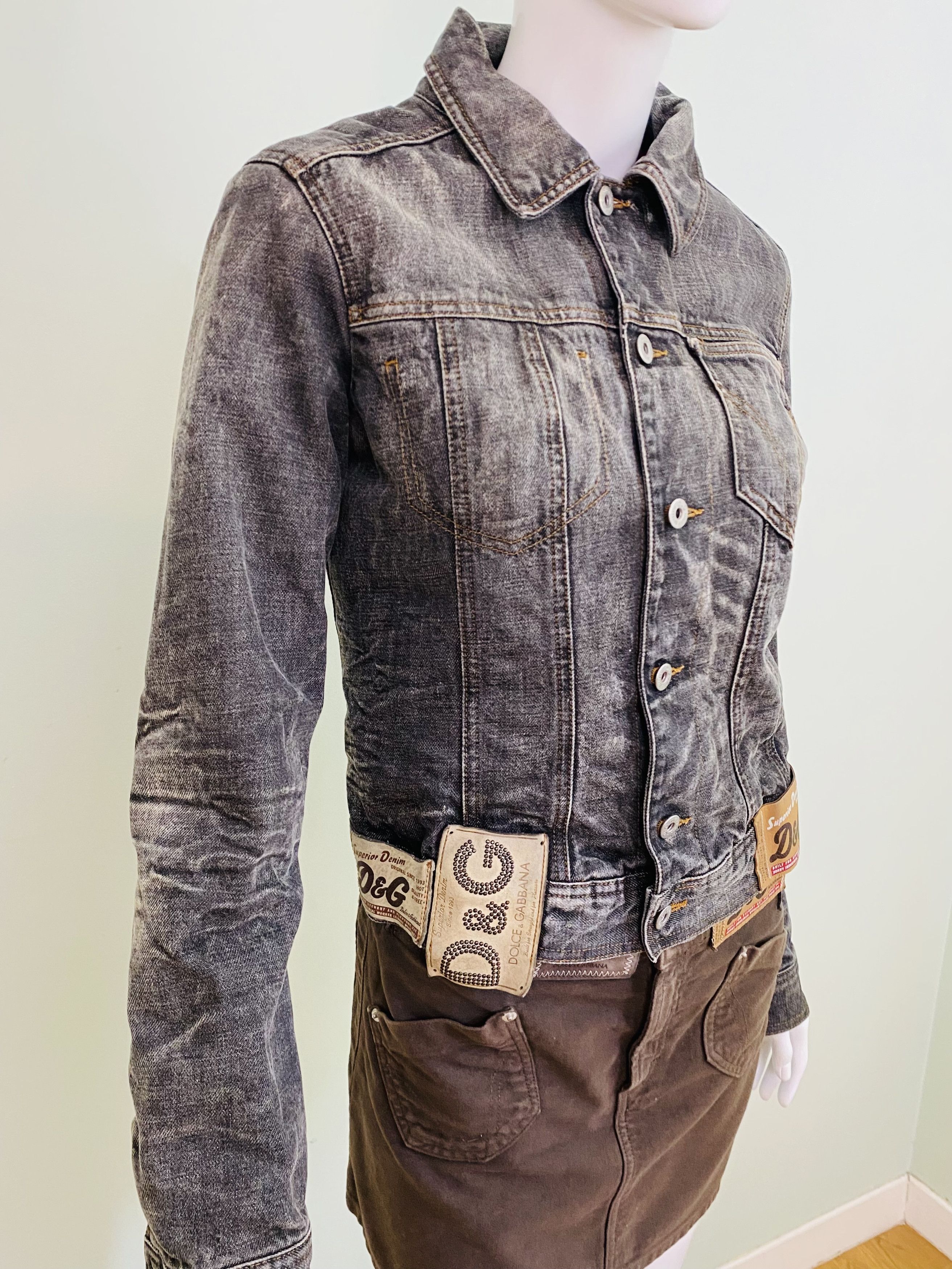 Dolce & Gabbana D&G Dolce and Gabbana Label Labels Patch Vintage Jacket Size XS / US 0-2 / IT 36-38 - 4 Thumbnail