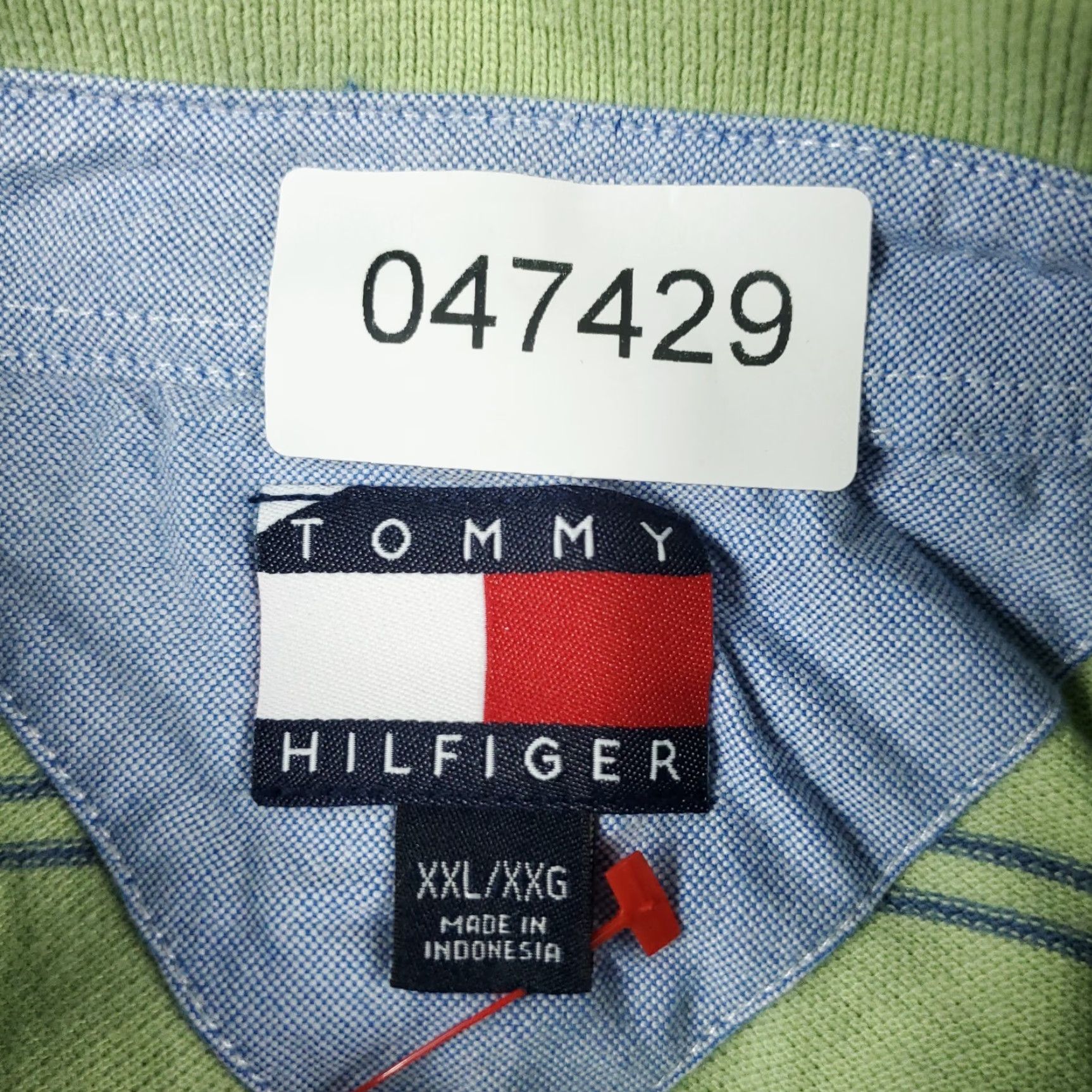 Tommy Hilfiger VINTAGE Tommy Hilfiger Polo Shirt Mens 2XL Green Striped Short Sleeve Polo Mens Green Striped Casual Short Sleeve 2XL Mens Size US XXL / EU 58 / 5 - 6 Thumbnail