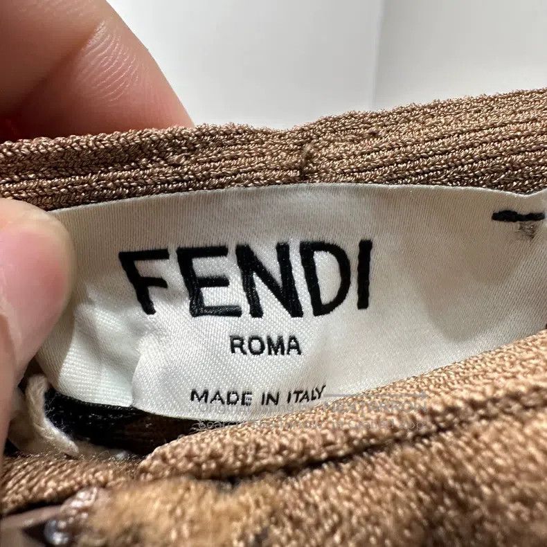 Fendi Fendi Full Print Double F Logo High Waist Pants Size 25" / US 0 / IT 36 - 3 Thumbnail