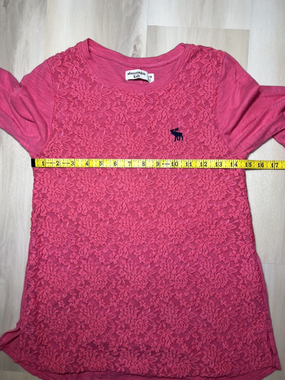 Abercrombie & Fitch Abercrombie Fitch LS T-Shirt Pink Floral Lace Moose logo Y2K Size S / US 4 / IT 40 - 6 Thumbnail