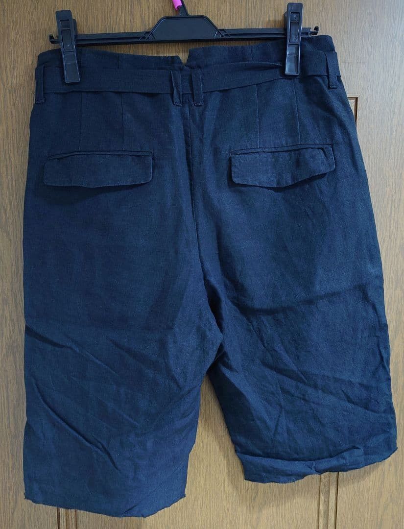 The Viridi-anne 100% Linen Half Pants Cropped Belted Size US 30 / EU 46 - 2 Thumbnail