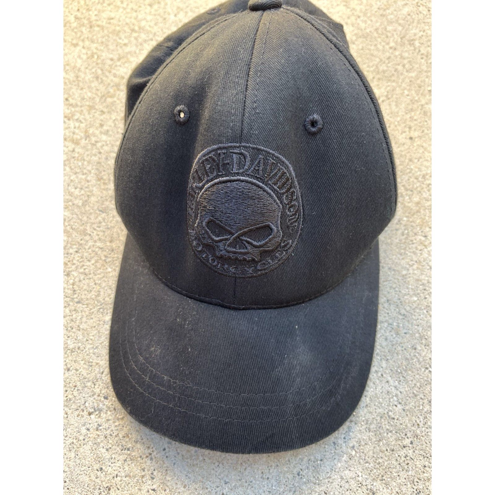 Harley Davidson Harley-Davidson Cap Hat Men's Black Reaper Motorcycle S/M Chopper Biker Outlaw Baseball Cap Unisex Adults Size ONE SIZE - 2 Thumbnail