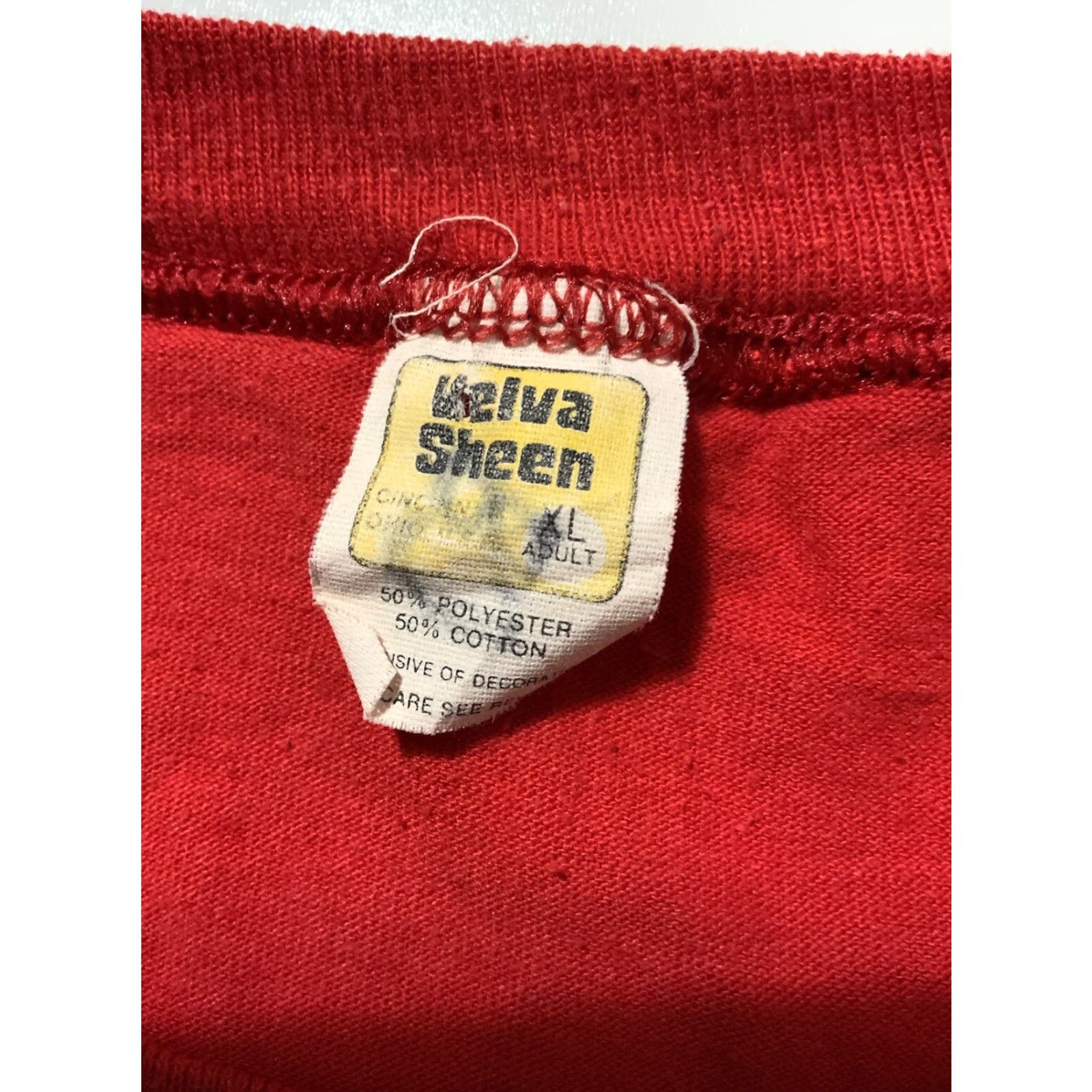 Velva Sheen VINTAGE Velva Sheen Camp Higdon Maryland & D.C. Staff 50/50 Graphic T-Shirt XL Red Cotton Blend Men’s/Unisex Shirt Size US XL / EU 56 / 4 - 7 Thumbnail