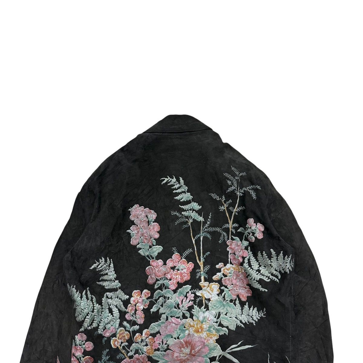 Roberto Cavalli Vtg 70s Roberto Cavalli Flower Design Suede Leather Jacket Size S / US 4 / IT 40 - 9 Thumbnail