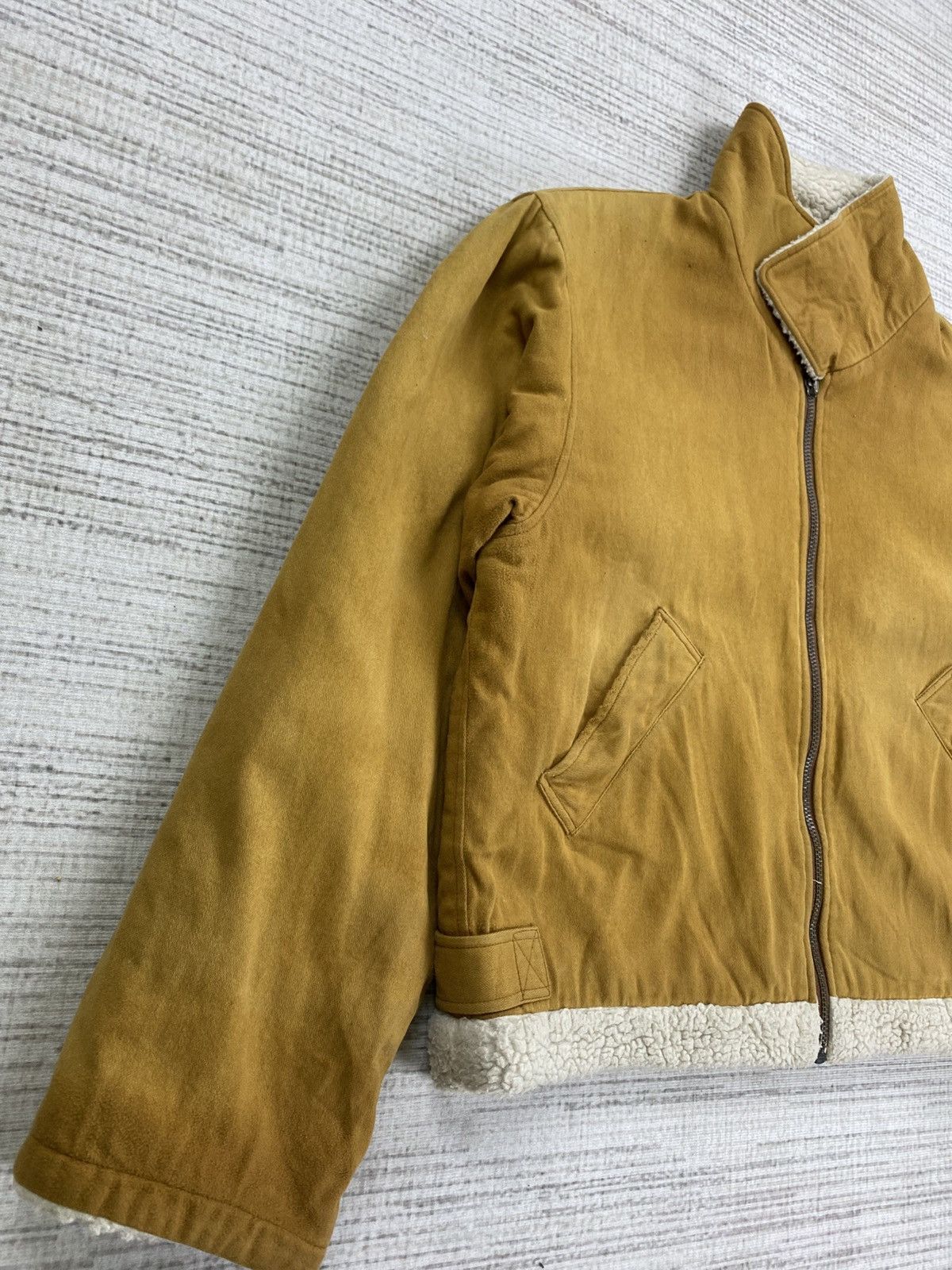 Japanese Brand × Vintage Vintage Pract Studio Suede Leather Lined Sherpa Jacket Size US L / EU 52-54 / 3 - 3 Thumbnail
