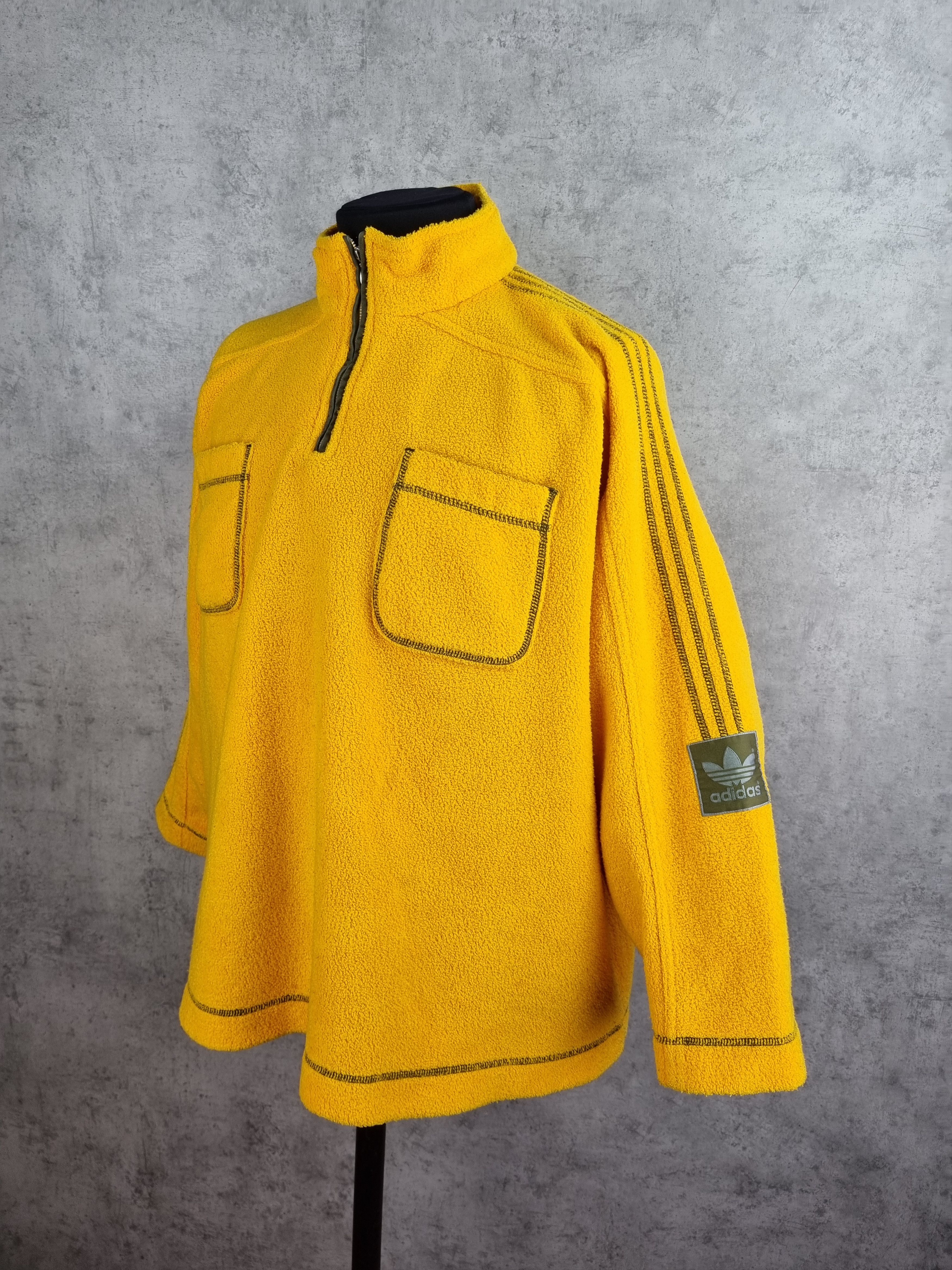 Adidas × Vintage 90s ADIDAS Oversized Fluffy Fleece Pullover Size US XL / EU 56 / 4 - 13 Thumbnail