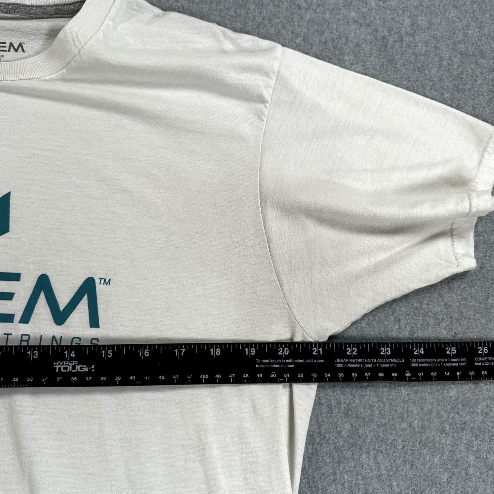 Vintage Diadem Shirt Mens Large White Performance Strings Graphic Tennis Tee Tagless Size US L / EU 52-54 / 3 - 5 Thumbnail