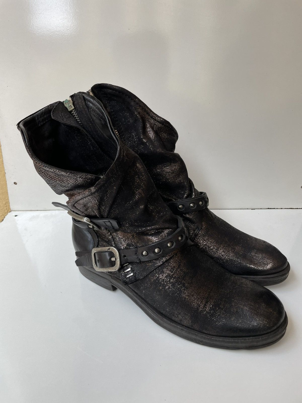 A.S.98 A.S.98 Distressed Boho Women's Ankle Boots EUR 39 /USA 8.5-9 Size US 9 / IT 39 - 9 Thumbnail
