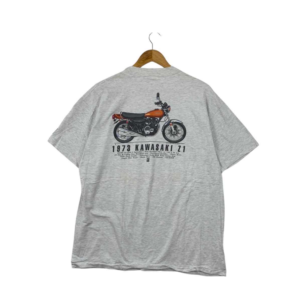 Vintage Vintage 1996 KAWASAKI JAPAN Z1 Motorcycle Tee Shirt Top Size US XL / EU 56 / 4 - 4 Thumbnail