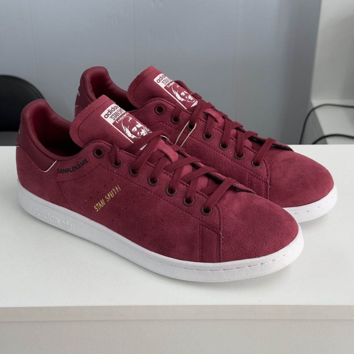 Original Adidas Stan Smith GX3416 “Burgundy Suede” US 9