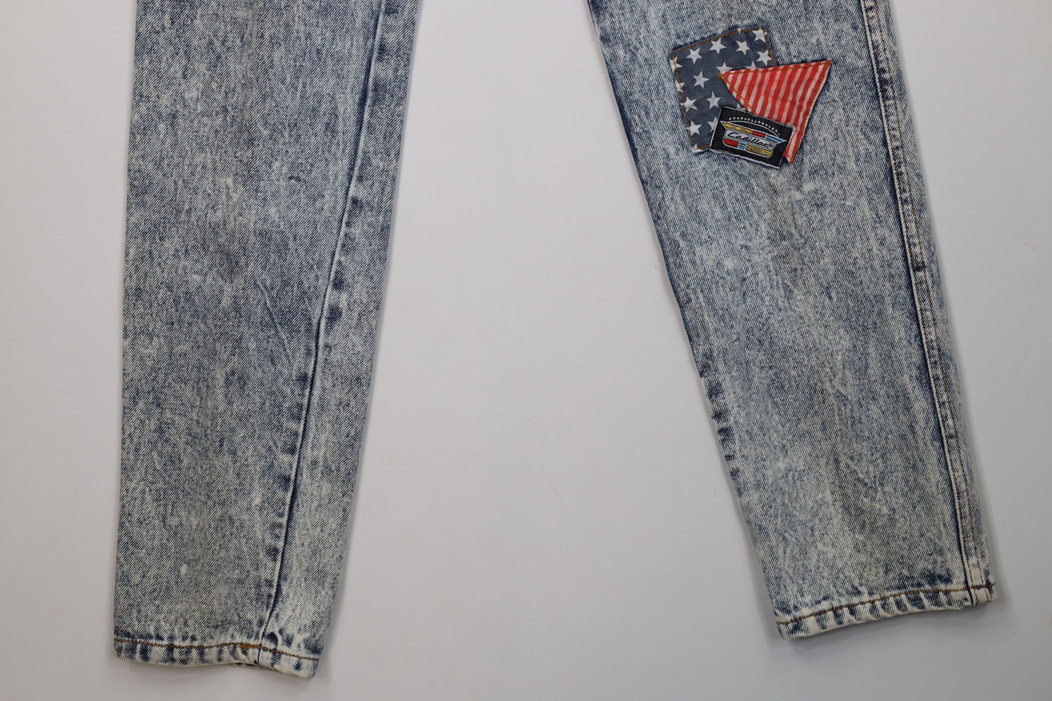 Cadillac Deadstock Vintage 80s 90s Cadillac Acid Wash Denim Jeans Size 28" / US 6 / IT 42 - 4 Thumbnail