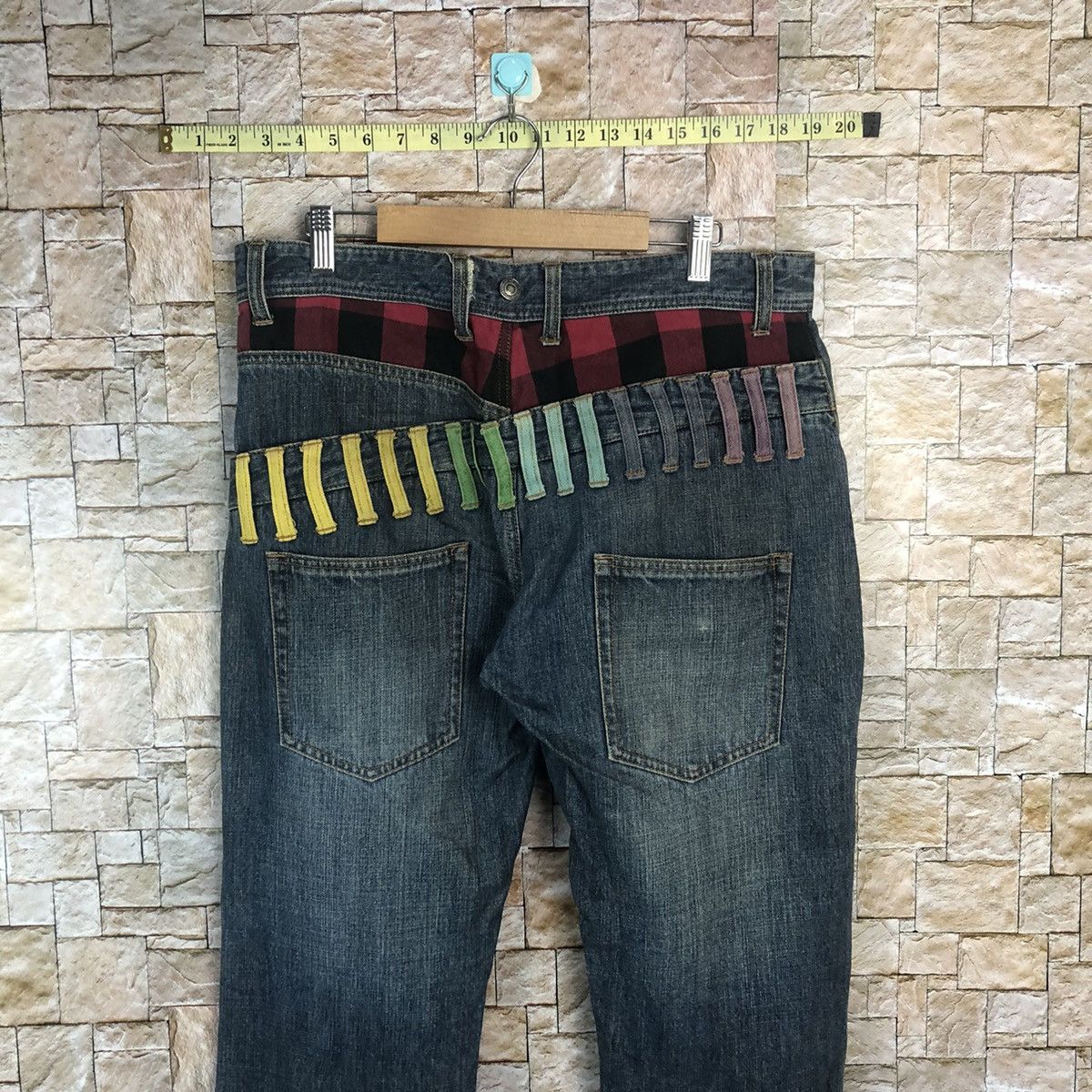 Designer × Japanese Brand Urban Vanue double waist Blue Denim Pants #A117 Size US 32 / EU 48 - 15 Thumbnail