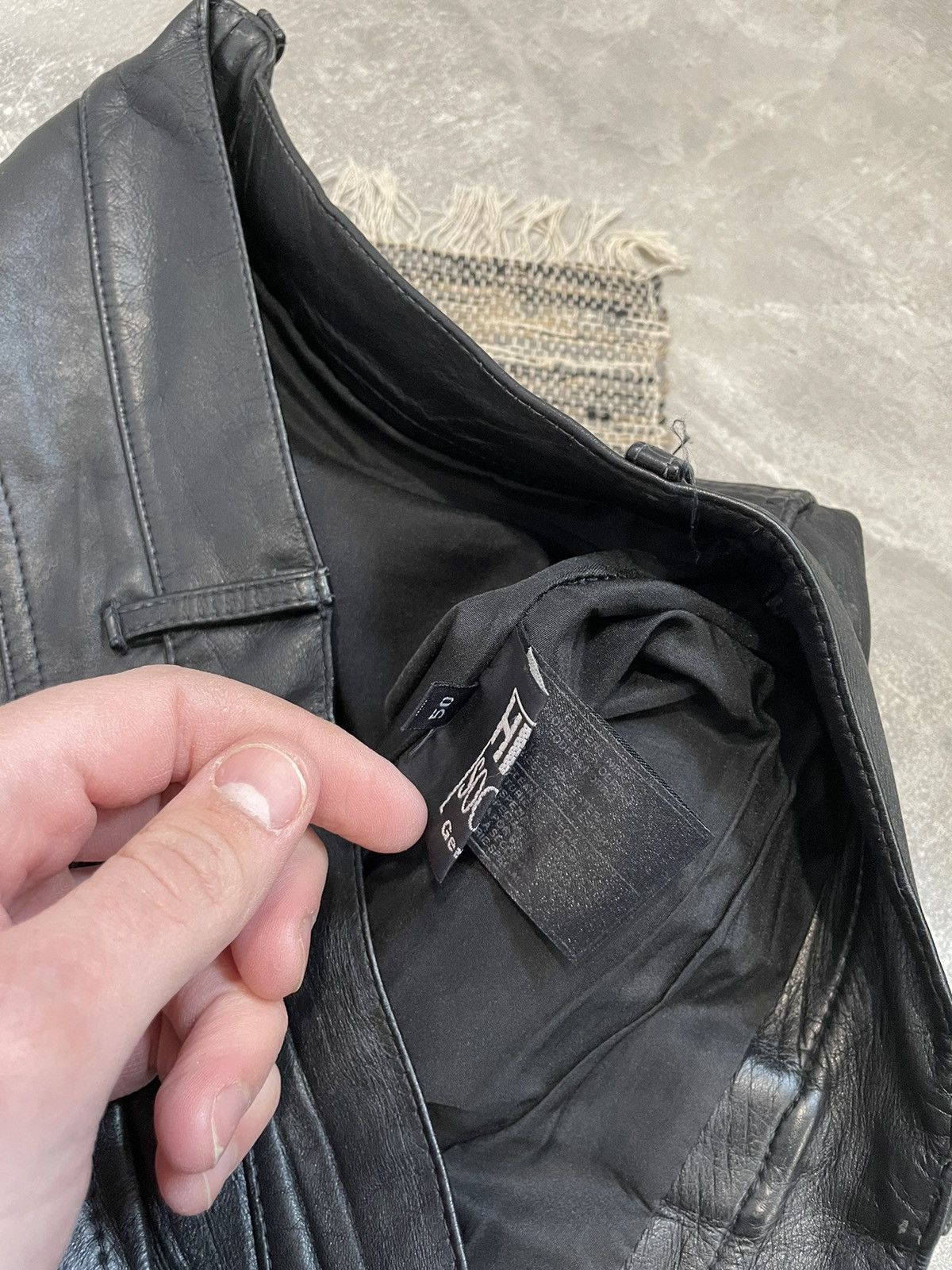 90s LEATHER PANTS JOGGERS Y2k CHROME JNCO DISTRESS EMO TEXAS