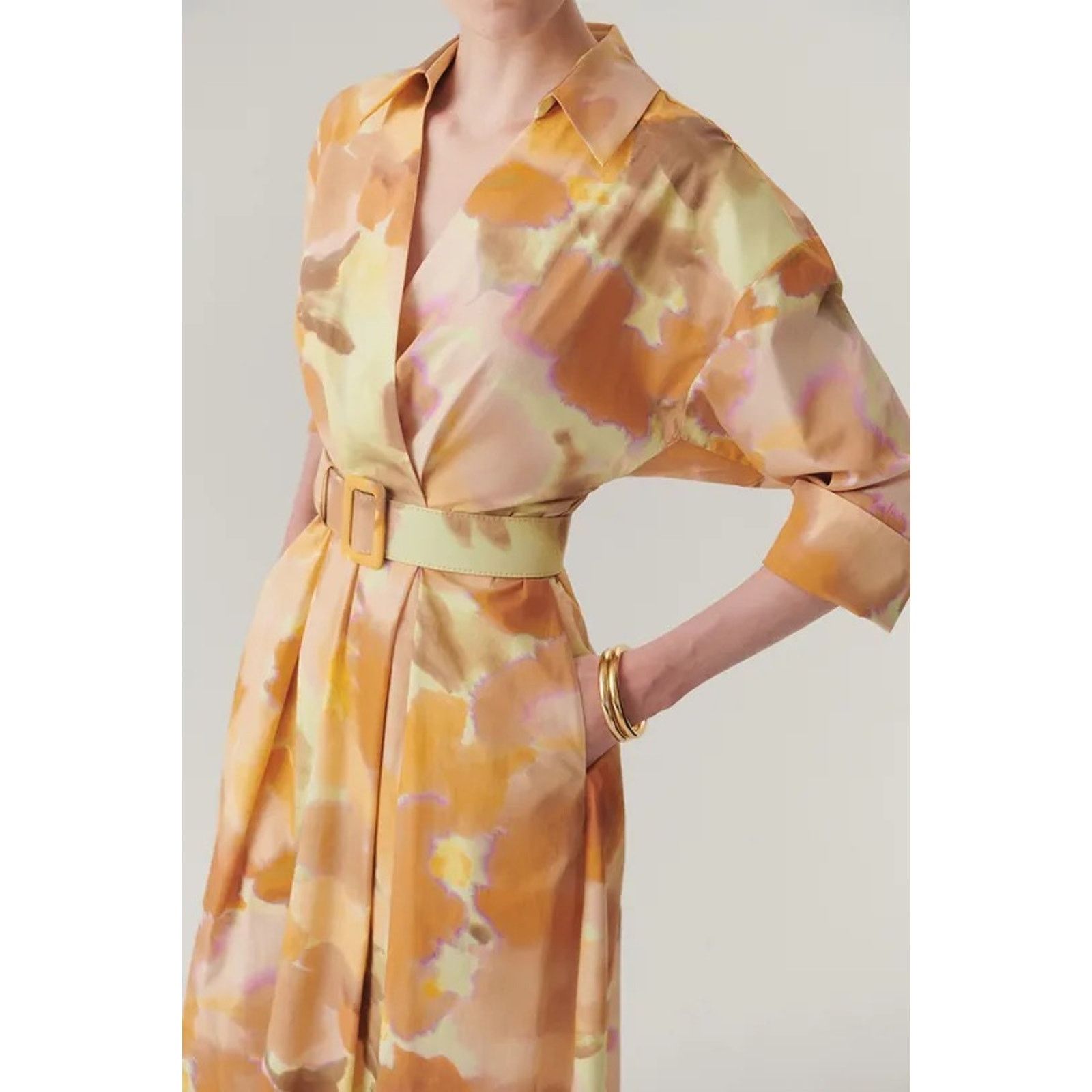 Other Exquise Brooklyn Dress Watercolor Belted Size M / US 6-8 / IT 42-44 - 6 Thumbnail
