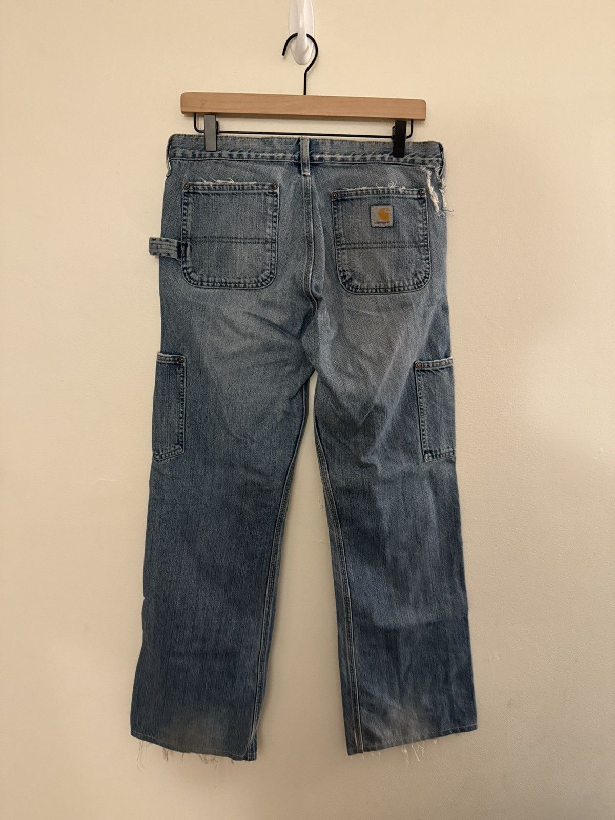 Carhartt Vintage Thrashed Faded Carhartt Double Knee Denim 4gseller Size US 32 / EU 48 - 5 Thumbnail