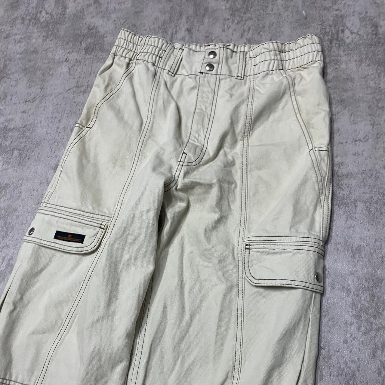 Bdg Cream and white BDG cargo pants #streetwear Size US 30 / EU 46 - 2 Thumbnail