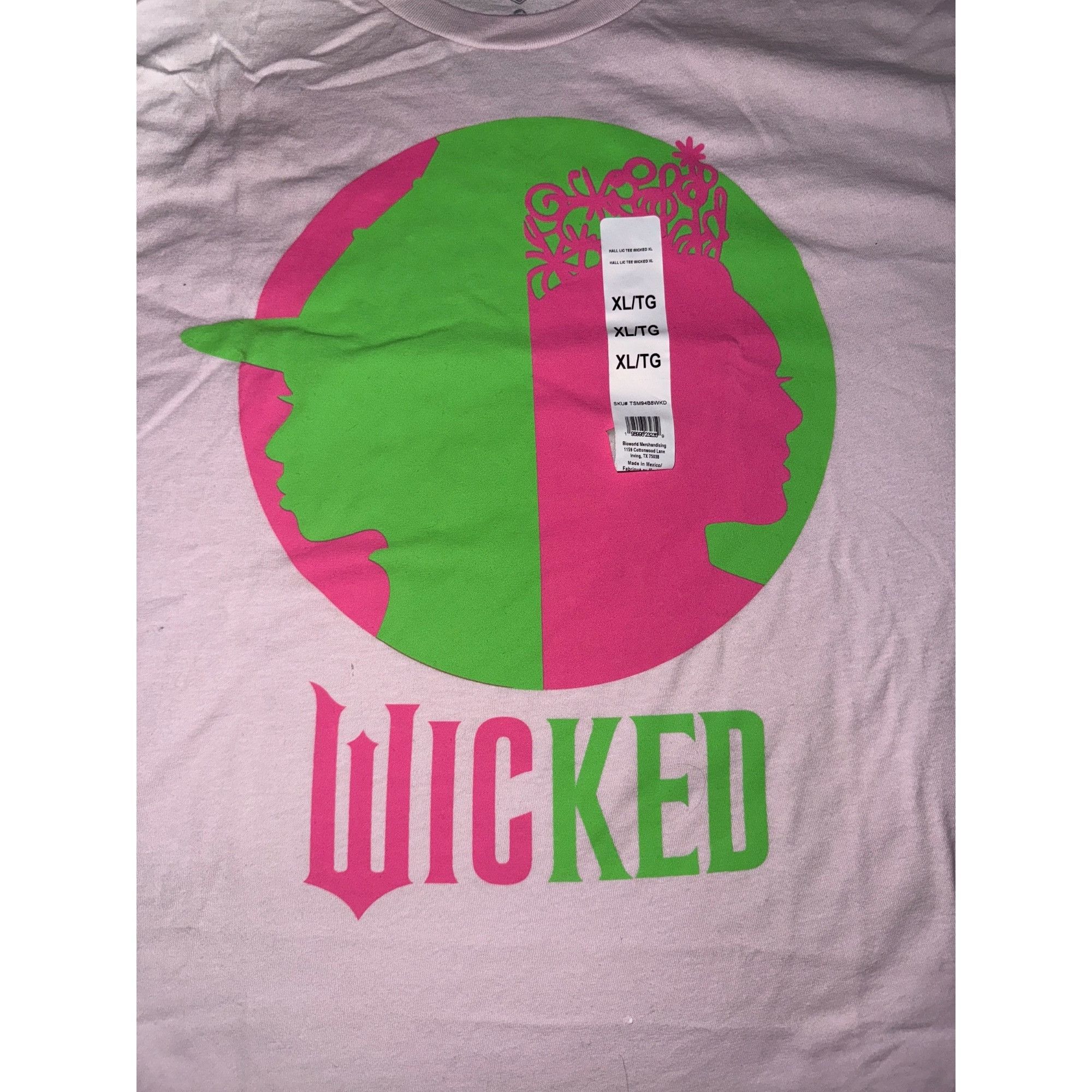 Other Wicked The Musical Pink Graphic T-Shirt XL Made In Mexico 10 Size XL / US 12-14 / IT 48-50 - 2 Thumbnail