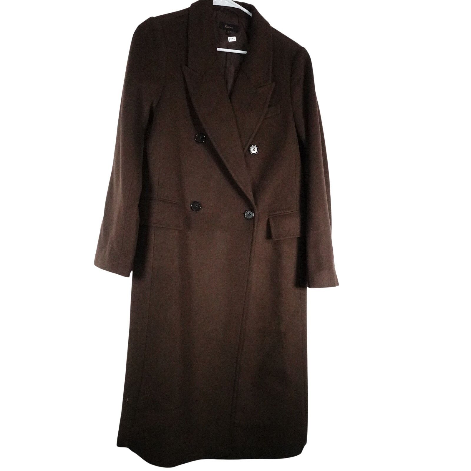 Quince NWOT Quince Small Italian Wool Double Breasted Coat Brown Size S / US 4 / IT 40 - 1 Thumbnail