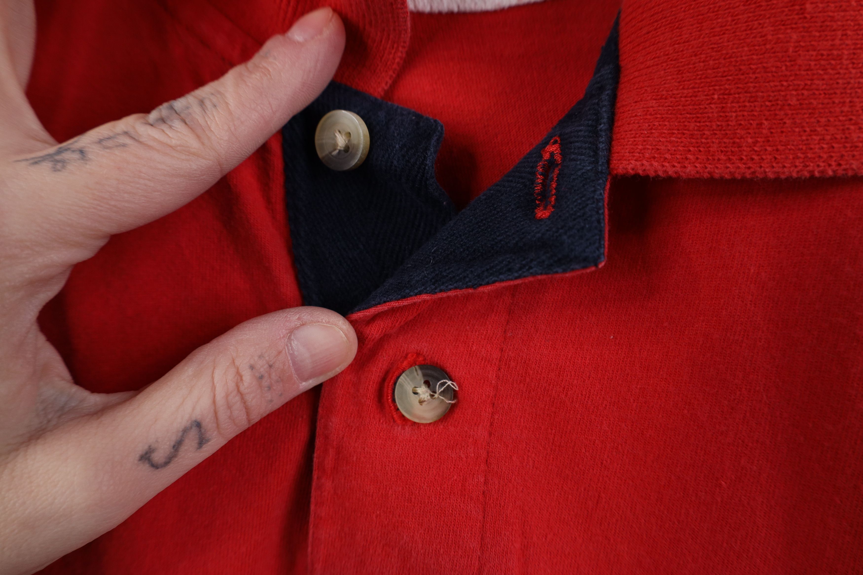 Vintage Vintage 90s United States of America Flag Long Sleeve Polo Size US L / EU 52-54 / 3 - 9 Thumbnail