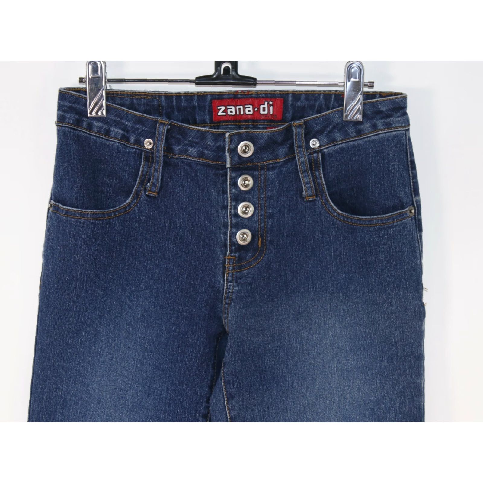 Area Zana Di Women's Jeans Size 26 Flared Leg Medium Wash Denim No Rear Pockets 26X30 Blue Classic Fit Size 26" / US 2 / IT 38 - 3 Thumbnail