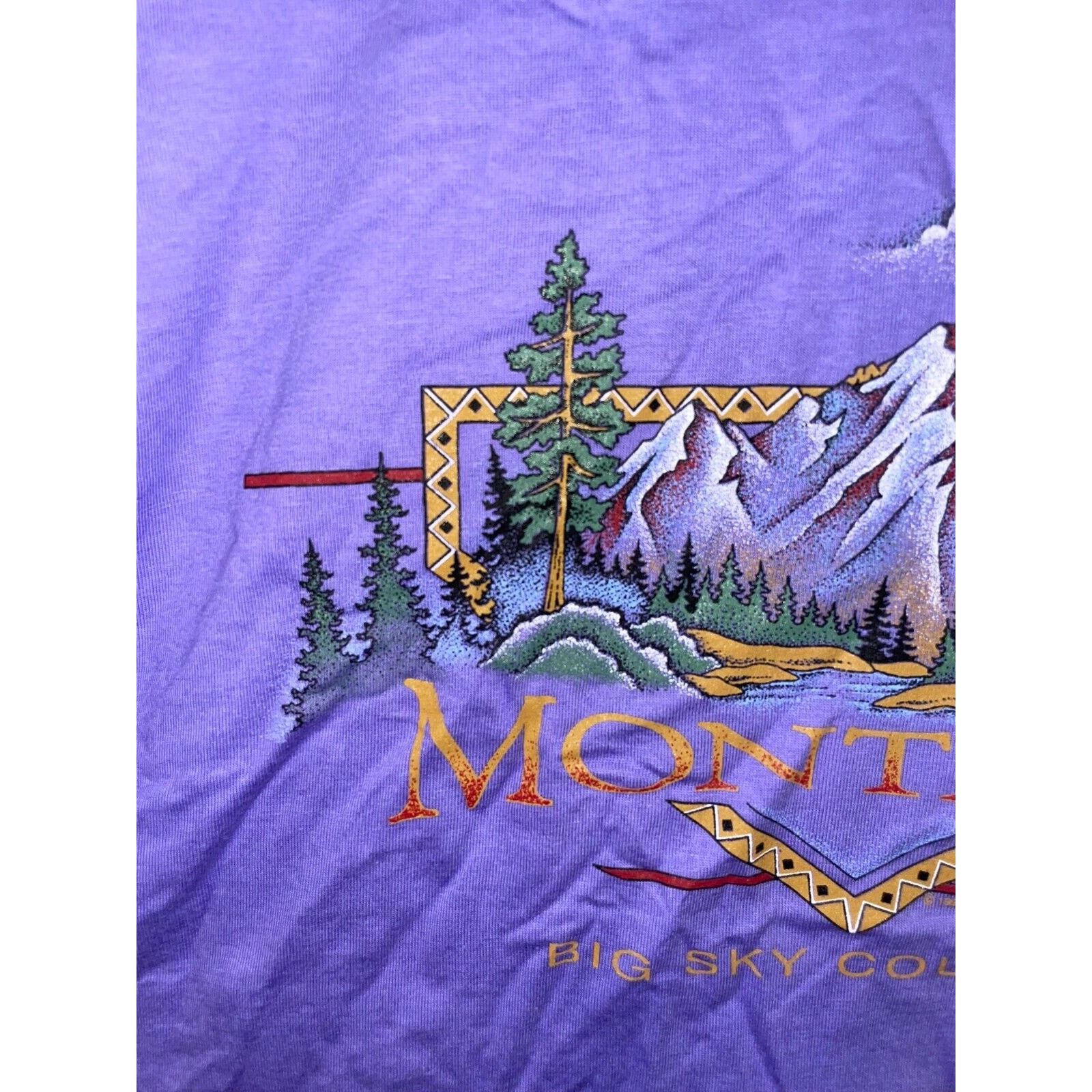 Jerzees Vintage Montana Mountains Shirt Last best Place Tee VTG 90s Size US L / EU 52-54 / 3 - 3 Thumbnail