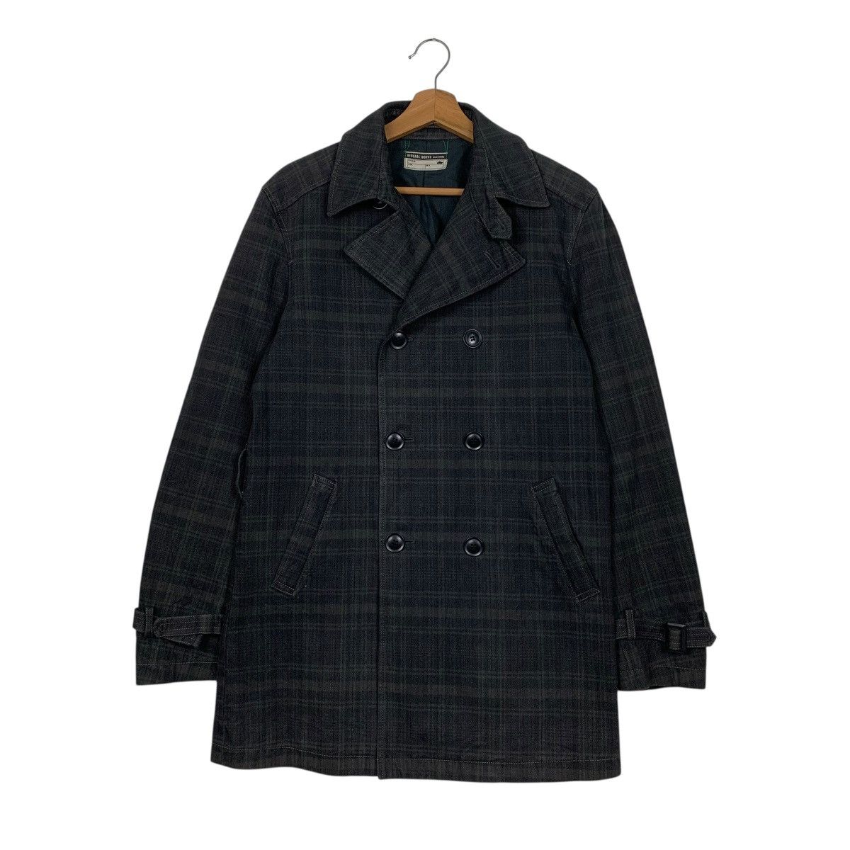 Michel Klein Michel Klein Homme Paris Tartan Double Breasted Coat Size US M / EU 48-50 / 2 - 1 Thumbnail
