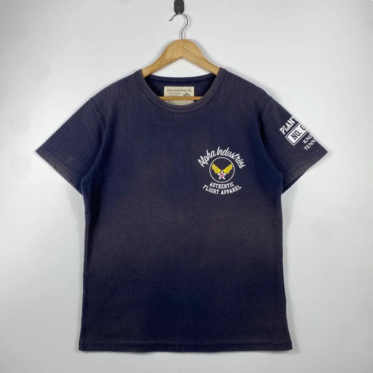 Alpha Industries ALPHA INDUSTRIES Authentic Flight Apparel Faded Tee Shirt Size US M / EU 48-50 / 2 - 3 Thumbnail