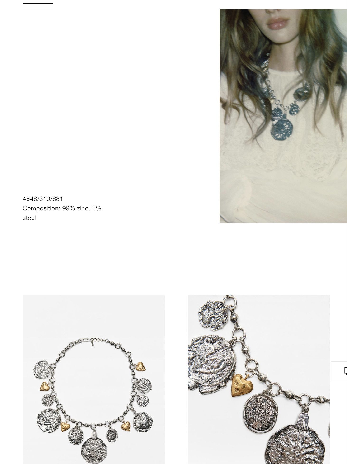 Zara Zara heart medallion necklace Size ONE SIZE - 3 Thumbnail