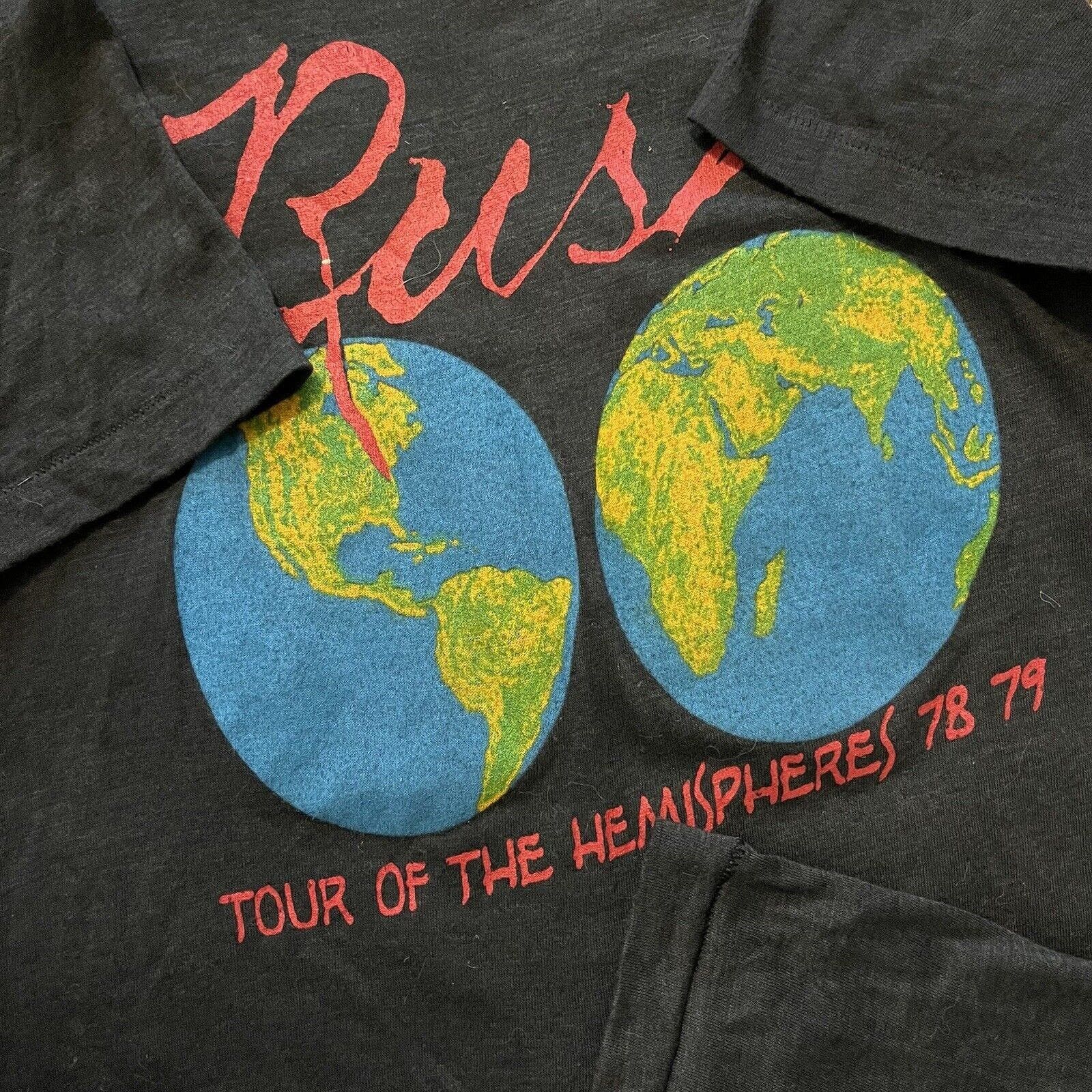 Band Tees × Vintage Rush Tour Of The Hemispheres 78 79 70s 1978 1979 Tee Shirt Size US S / EU 44-46 / 1 - 2 Thumbnail