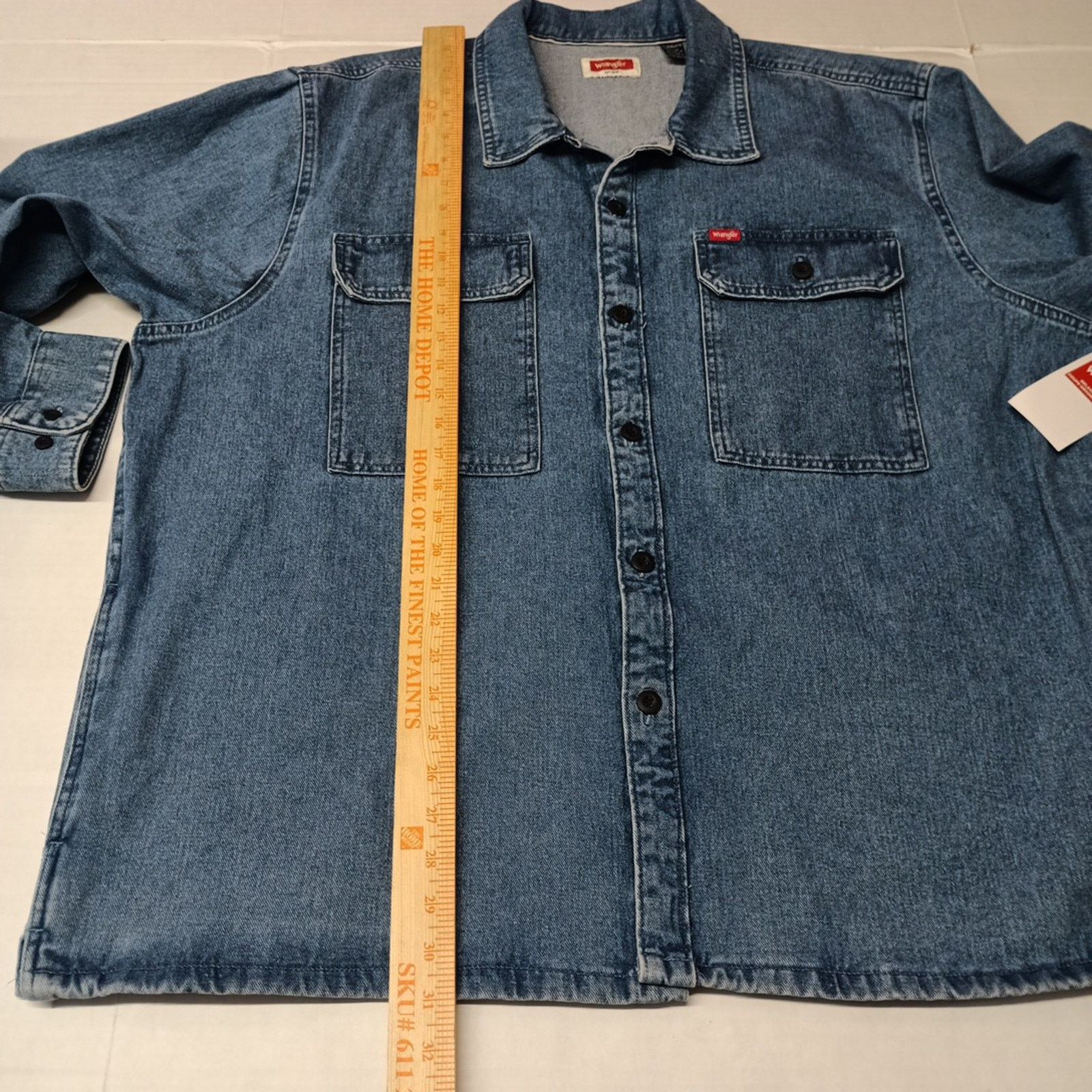Wrangler Wrangler Blue Denim Jacket Overshirt Outdoor Shacket XXL 2XL Size US XXL / EU 58 / 5 - 7 Thumbnail