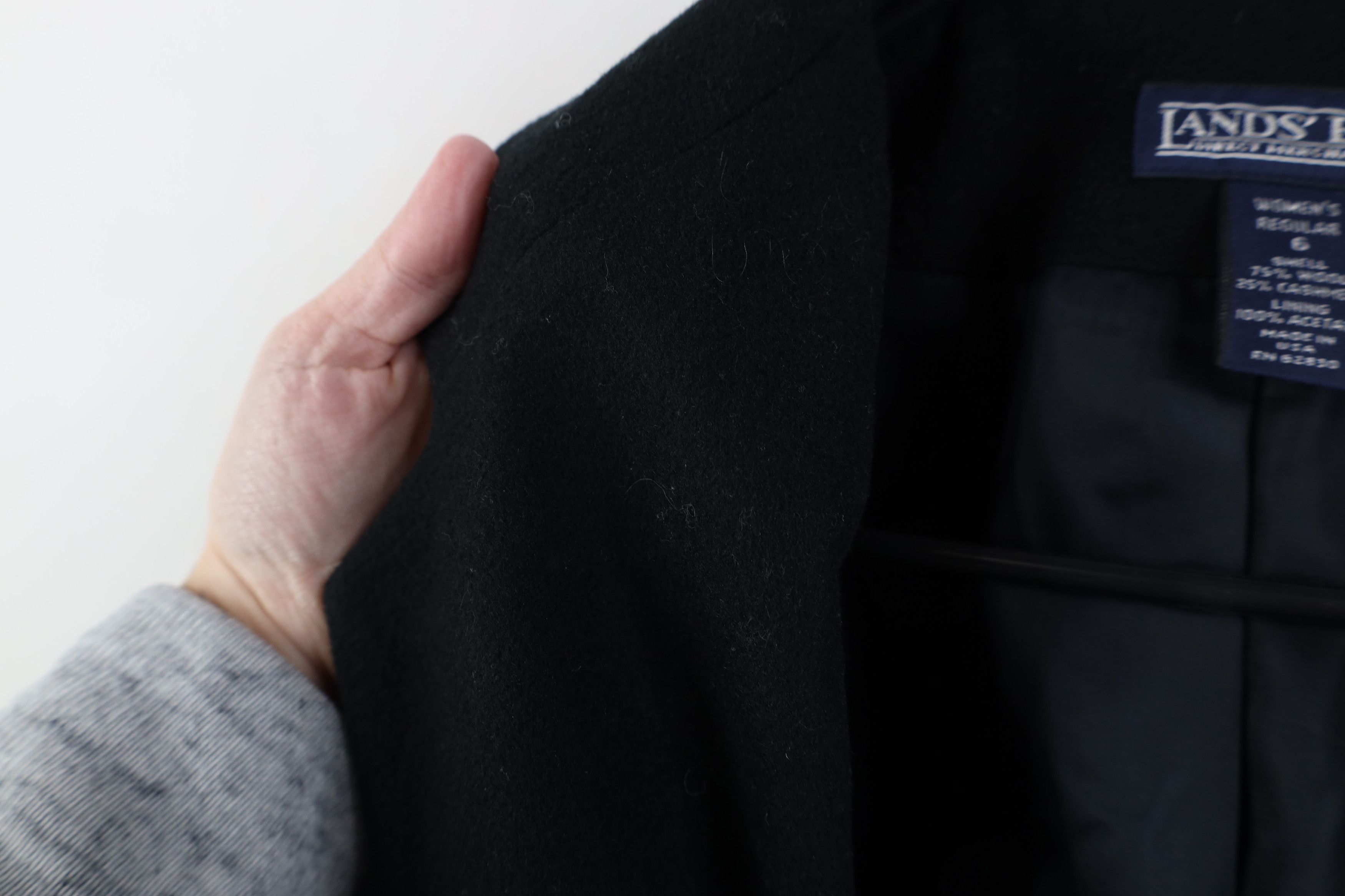 Lands' End Vintage 90s Lands End Suit Coat Blazer Jacket Black USA Size M / US 6-8 / IT 42-44 - 9 Thumbnail