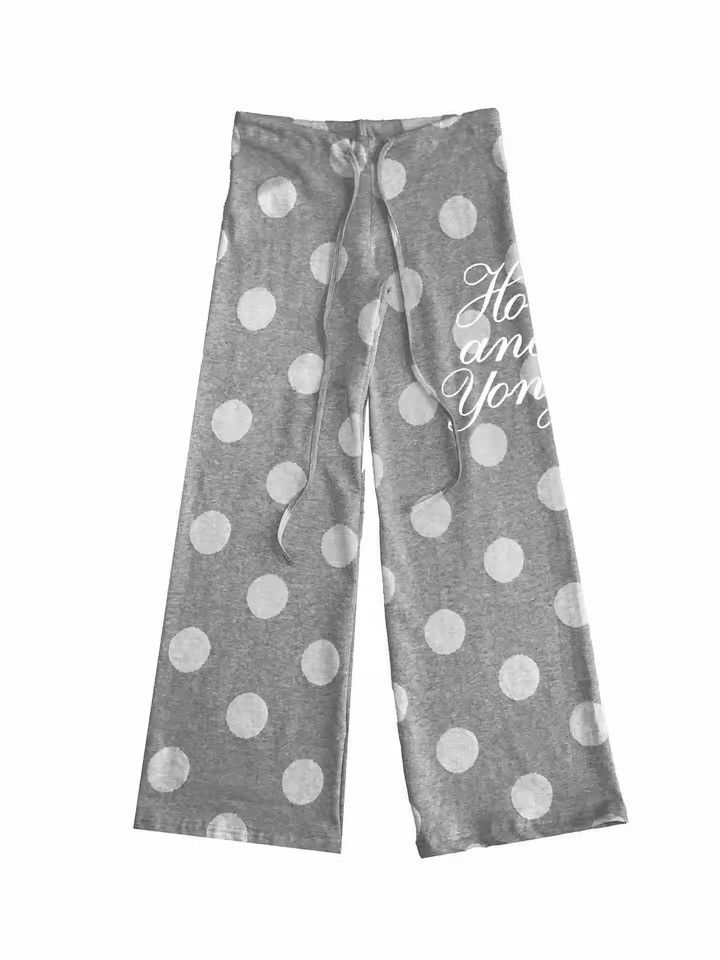 Japanese Brand Polka Dot Y2K style Straight Loose Pants Size 27" / US 4 / IT 40 - 2 Thumbnail