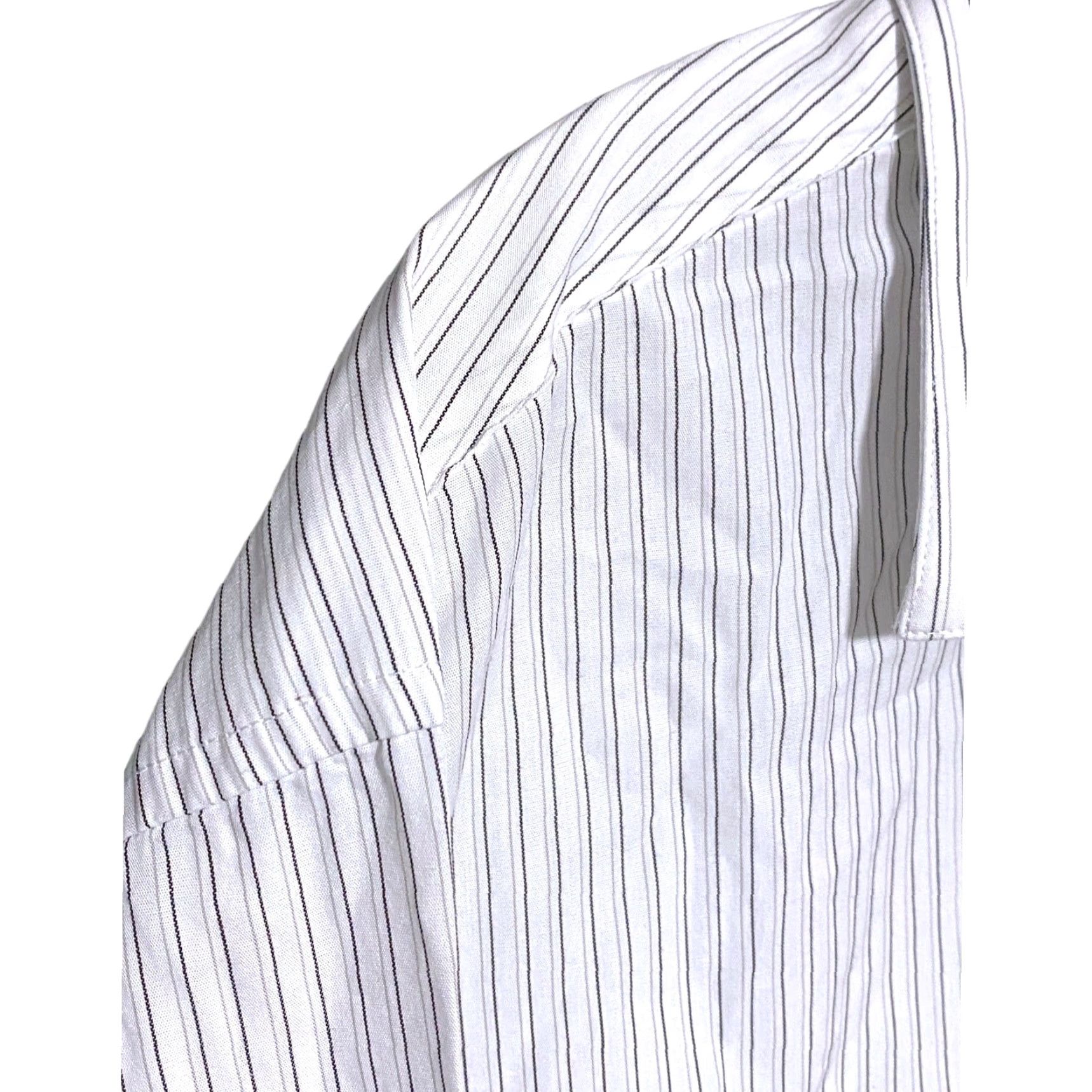 Alfani Alfani Striped Fitted Button Front Dress Shirt Men 17.5 34/35 Professional Career Preppy Shirt Mens Slim Cotton White Button-Up Dress Shirt Size 48R - 3 Thumbnail
