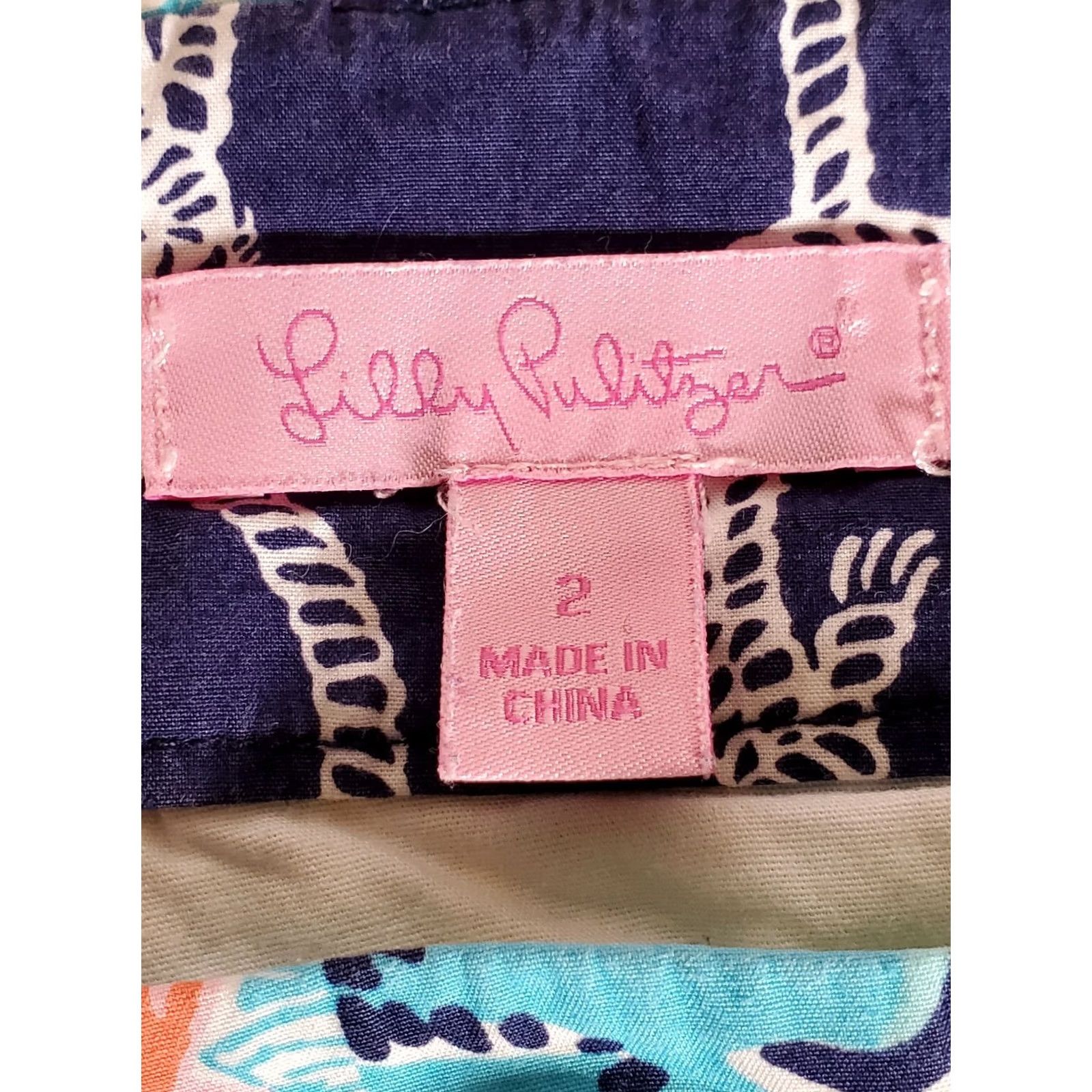 Lilly Pulitzer Lilly Pulitzer Skirt Womens 2 Multi Color Sailor Patch Summer Mini Women Size Size 26" / US 2 / IT 38 - 4 Thumbnail