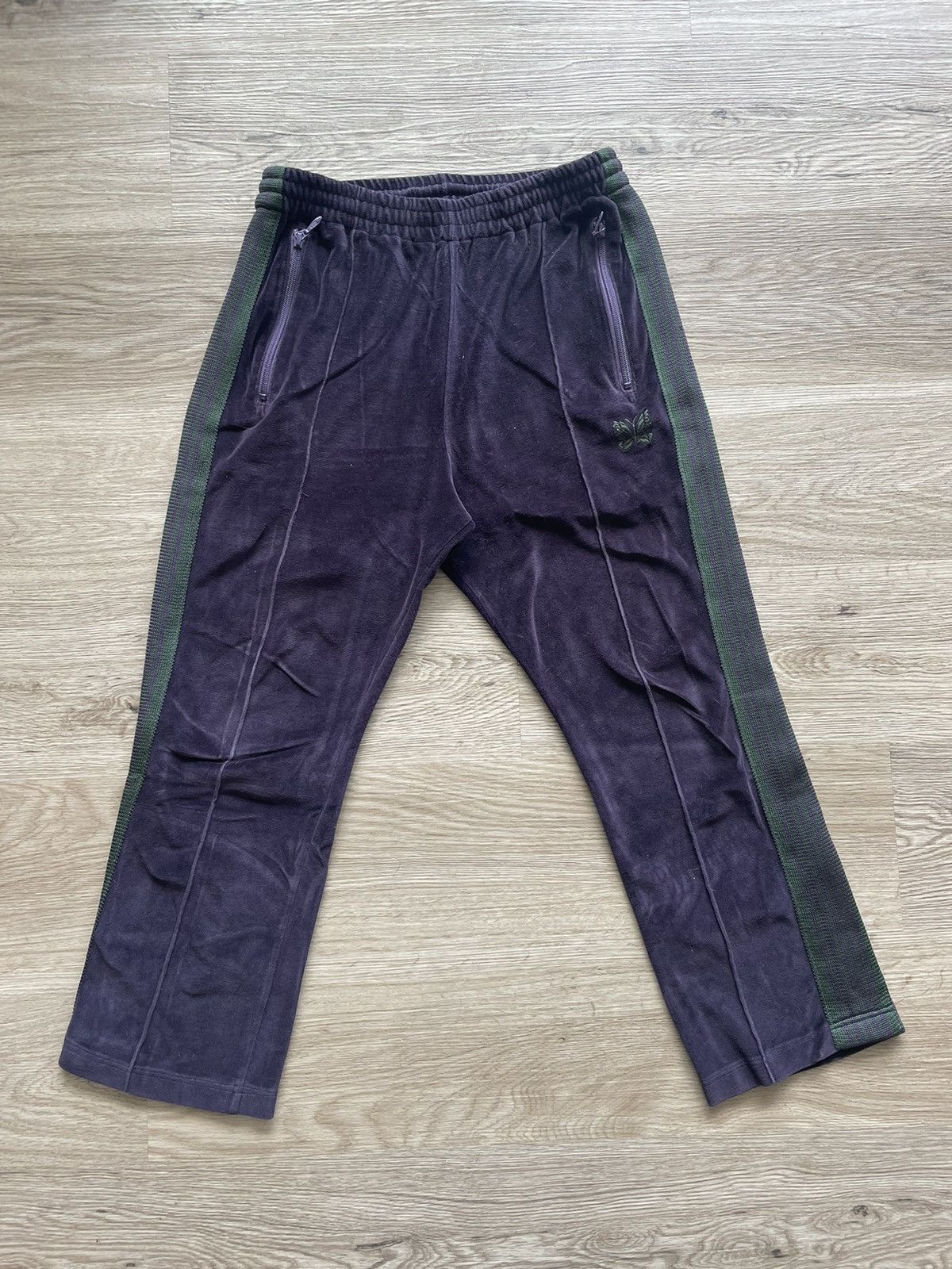 Needles Needles Velour Narrow Track Pants | Grailed