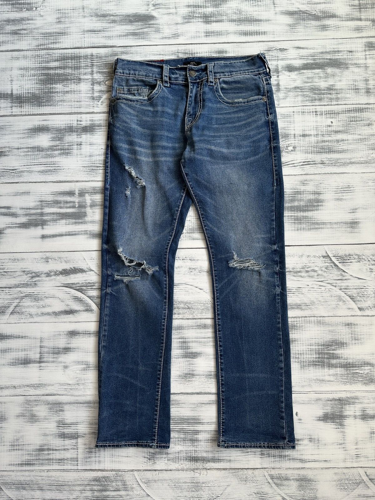 True Religion TRUE RELIGION Ricky Relaxed Straight Blue Jeans Pants sz 32 Size US 32 / EU 48 - 2 Thumbnail