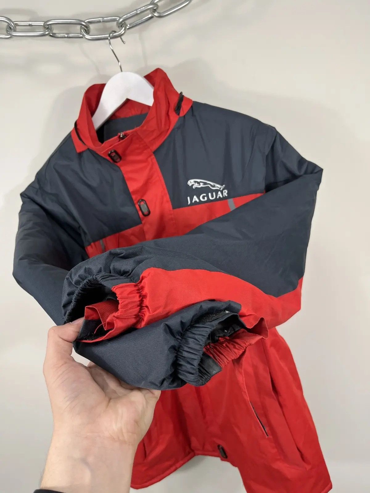 Formula 1 × Vintage Vintage Jaguar F1 Red Big Logo Bomber Racing Jacket Size US L / EU 52-54 / 3 - 9 Thumbnail